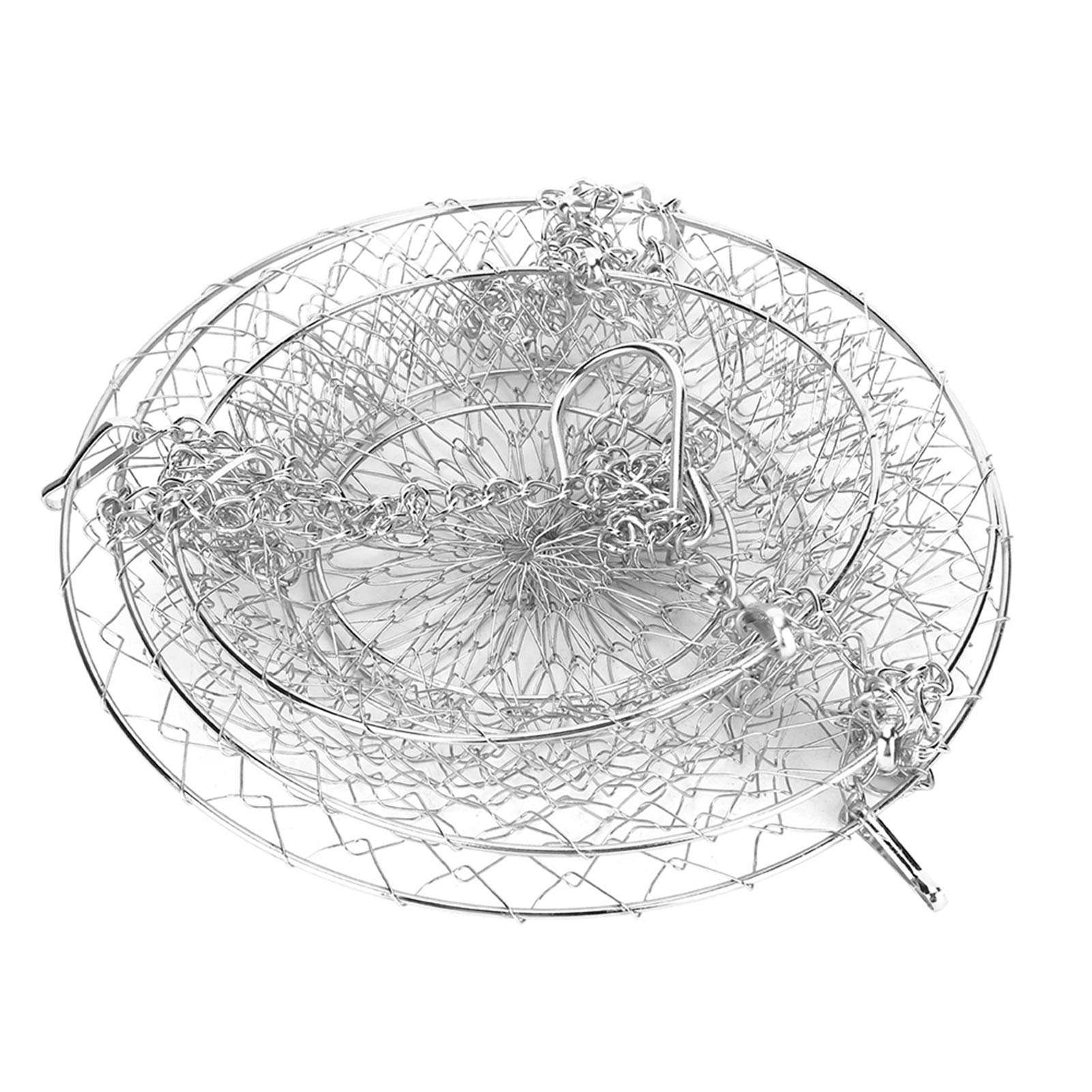 3-Tier Iron Wire Folding Hanging Basket - Rustic Flower & Fruit Storage Organizer for Kitchen, Pantry, Garden | Space-Saving Vegetable Basket for Home Decor & Farmhouse Style