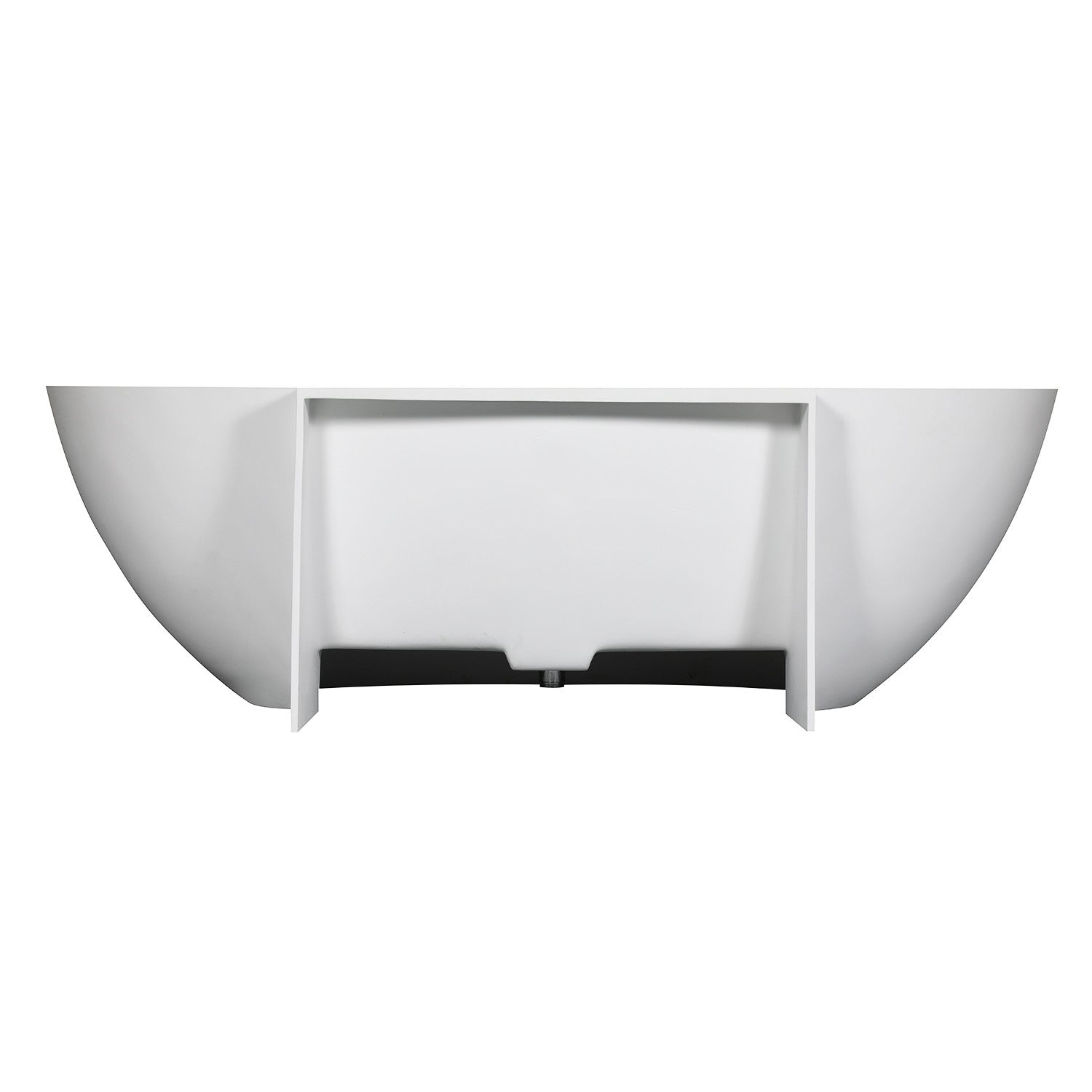 Arcticstone 71 Inch Freestanding Oval Bathtub - Matte White Solid Surface Double Ended Soaking Tub with Drain - Perfect for Luxury Bathrooms & Spa-Like Relaxation at Home