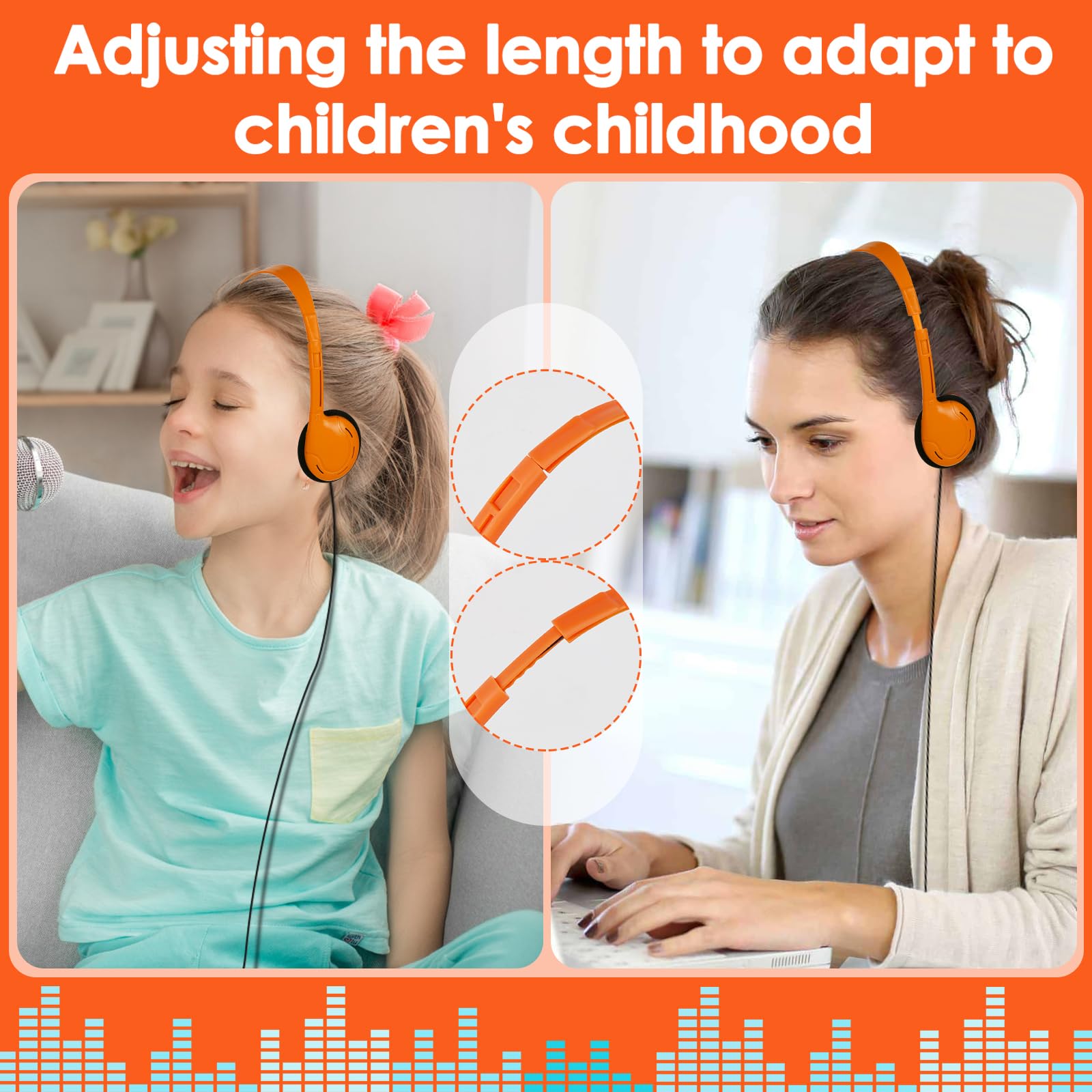 20 Pack Bulk Classroom Headphones for Kids - Adjustable On-Ear Headphones with 3.5mm Jack for School, Library, Online Learning & Home Study (Multi Color) - Perfect for Students, Teachers & Remote Education