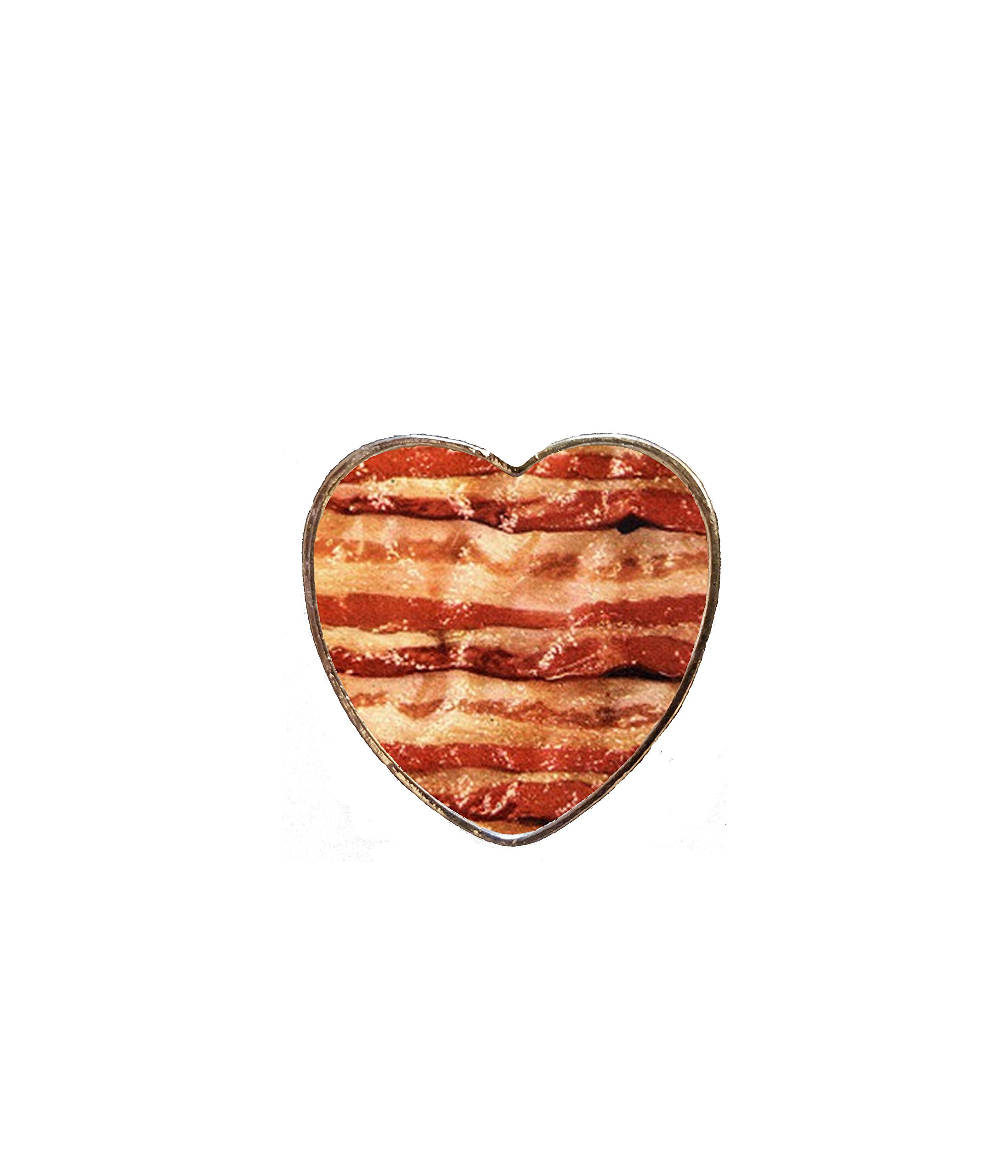 I Love Bacon Necklace - Heart Shaped Handmade Pendant Charm for Women | Perfect Gift for Bacon Lovers, Foodies & Unique Jewelry Collectors | Great for Casual Wear, Themed Parties & Gift Giving
