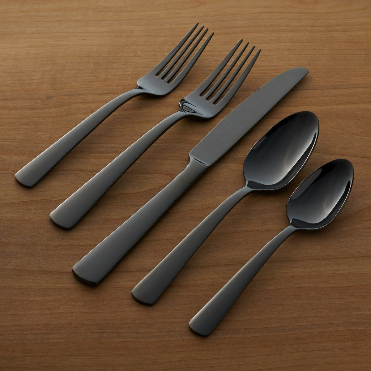 Premium Aptitude Midnight Mirror 23-Piece Flatware Set - Stainless Steel Silverware Set for 6, Elegant Dining Utensils for Dinner Parties, Weddings & Formal Occasions