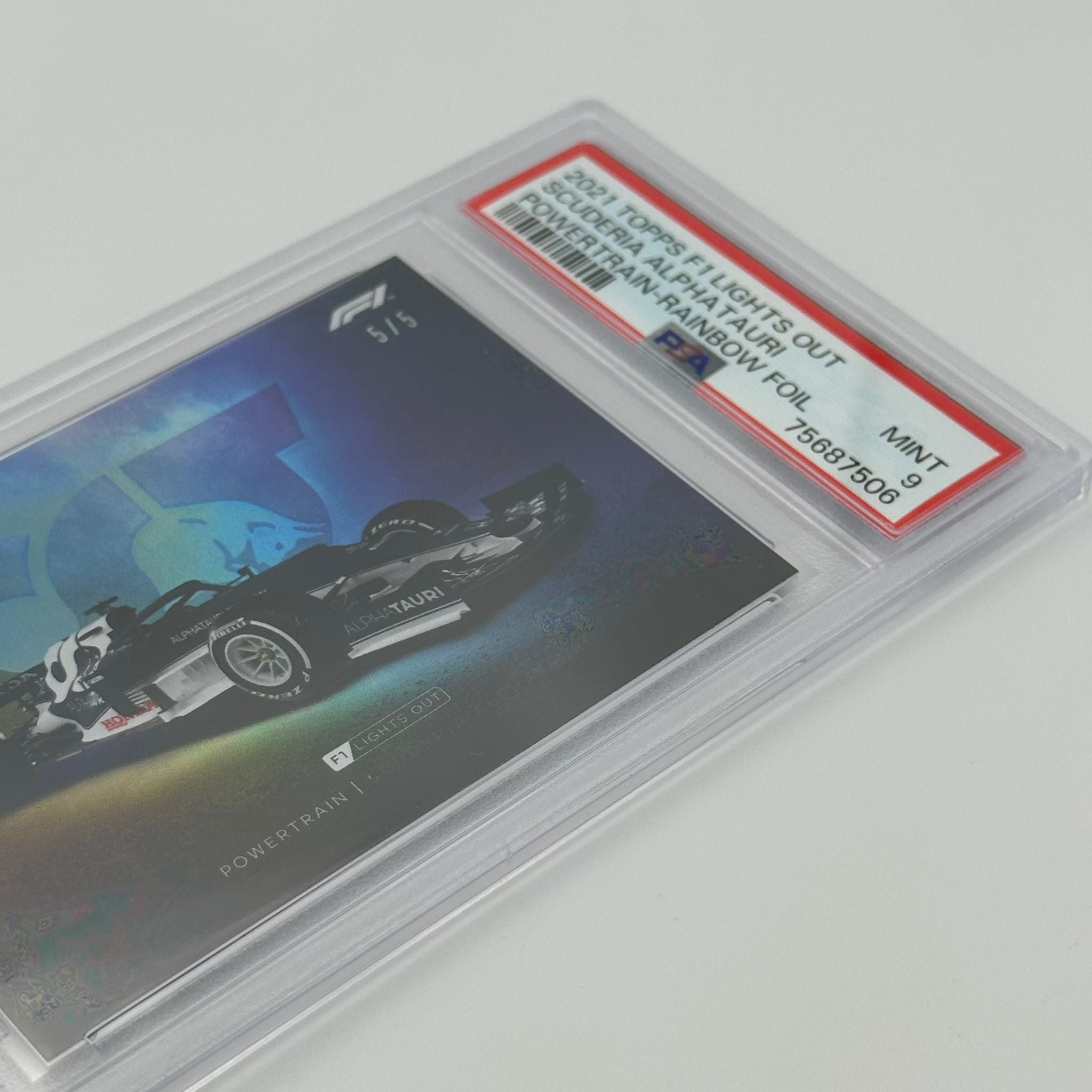 PSA 9 Alpha Tauri Powertrain Rainbow Foil Trading Card - Perfect for Collectors, Gaming & Sports Memorabilia Displays
