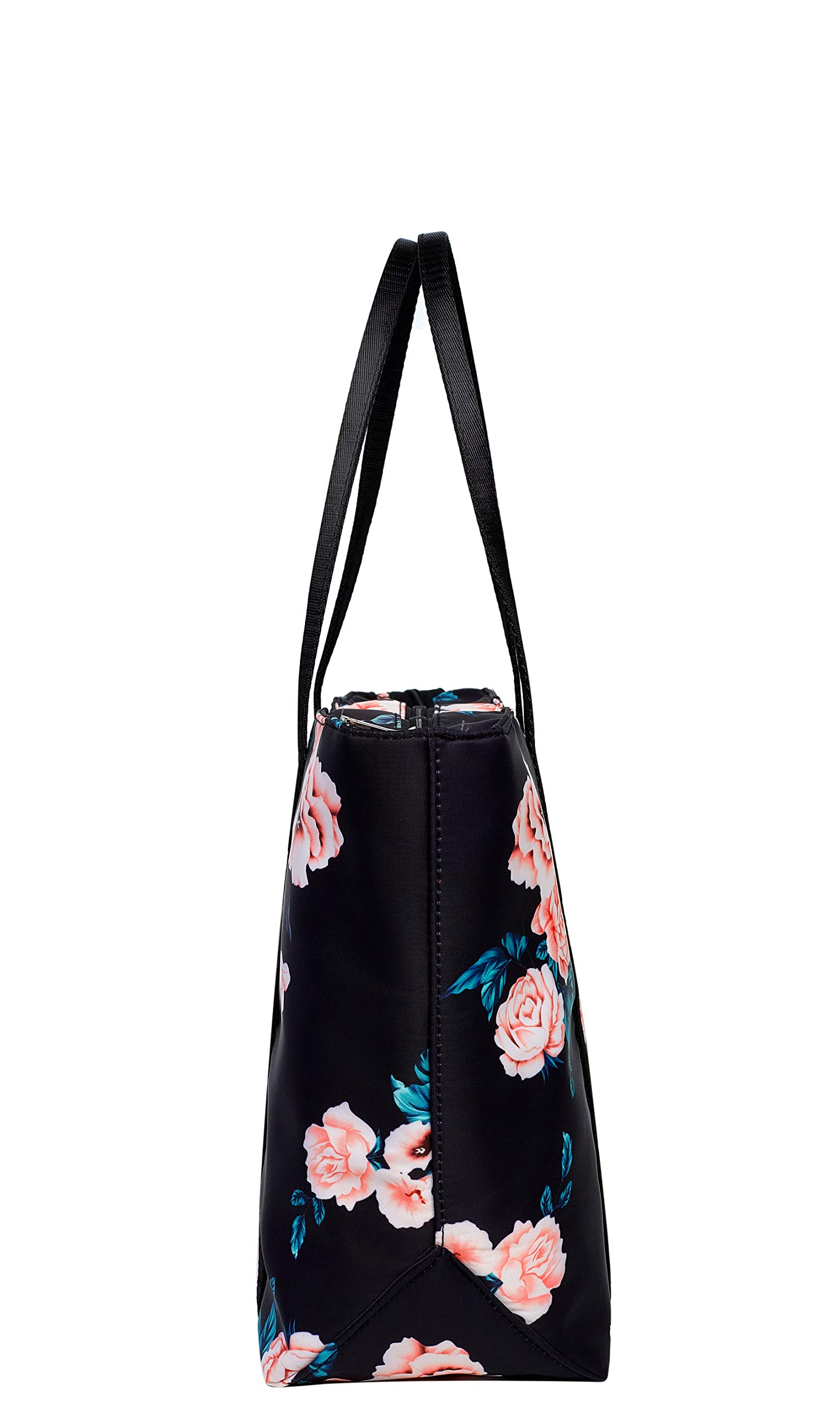 Chrysansmile Large Tote Bag for Women - Waterproof Nylon Work Shoulder Bag, Stylish Flower Print Beach Bag & Everyday Purse - Perfect for Office, Travel, Shopping & Beach Outings