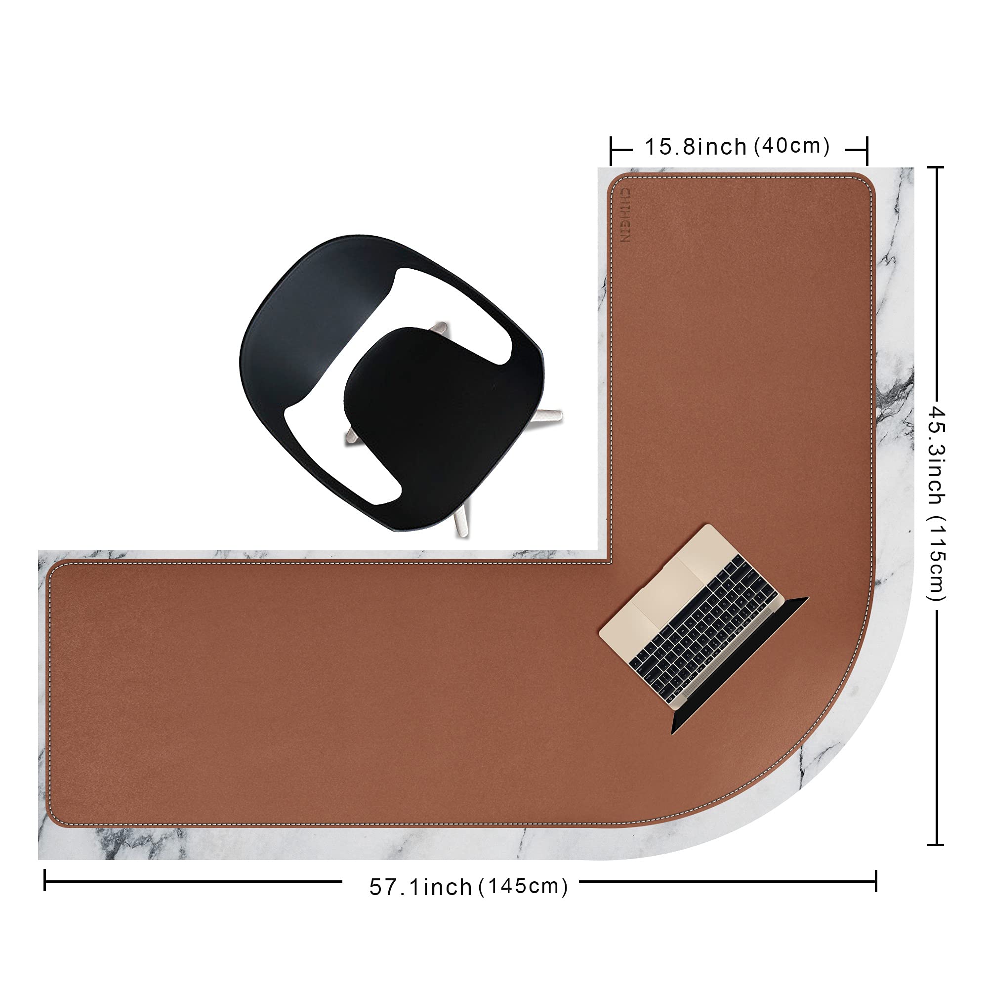 Premium L-Shaped Desk Pad for Corner Desks (45.3