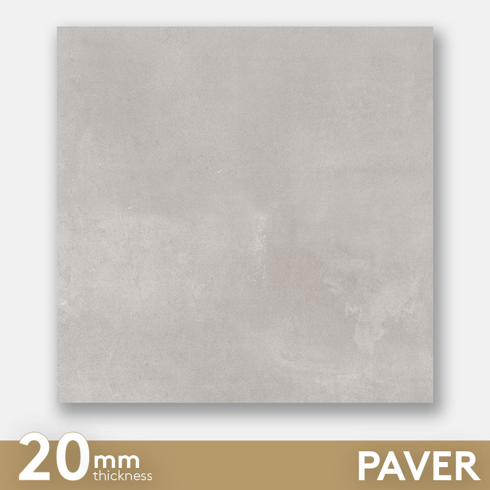 Premium Brooklyn Light Grey 600x600x20mm Outdoor Porcelain Pavers - Slip-Resistant Porcelain Tiles for Patio, Garden Walkways & Poolside Landscaping