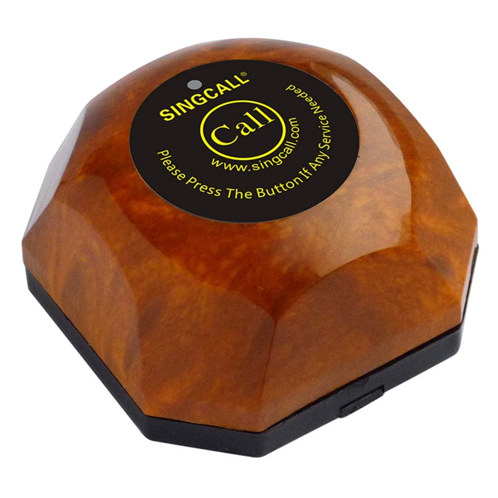 SINGCALL Wireless Restaurant Pager System - 5 Pagers & 1 Receiver - Durable Wireless Table Call Bell for Waitstaff - Perfect for Restaurants, Cafes, and Customer Service Areas