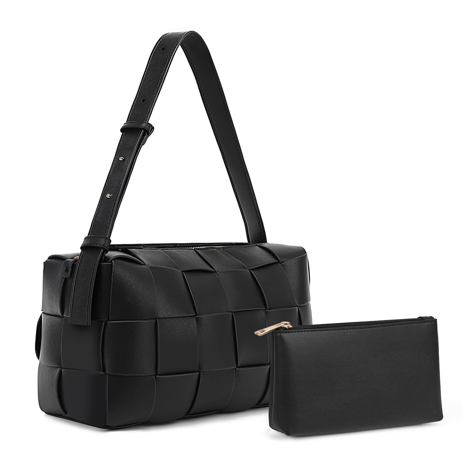 Stylish Women's Shoulder Bags - Fashionable Designer Handwoven Crossbody Purse with Secure Zipper Closure | Perfect for Work, Travel & Everyday Use