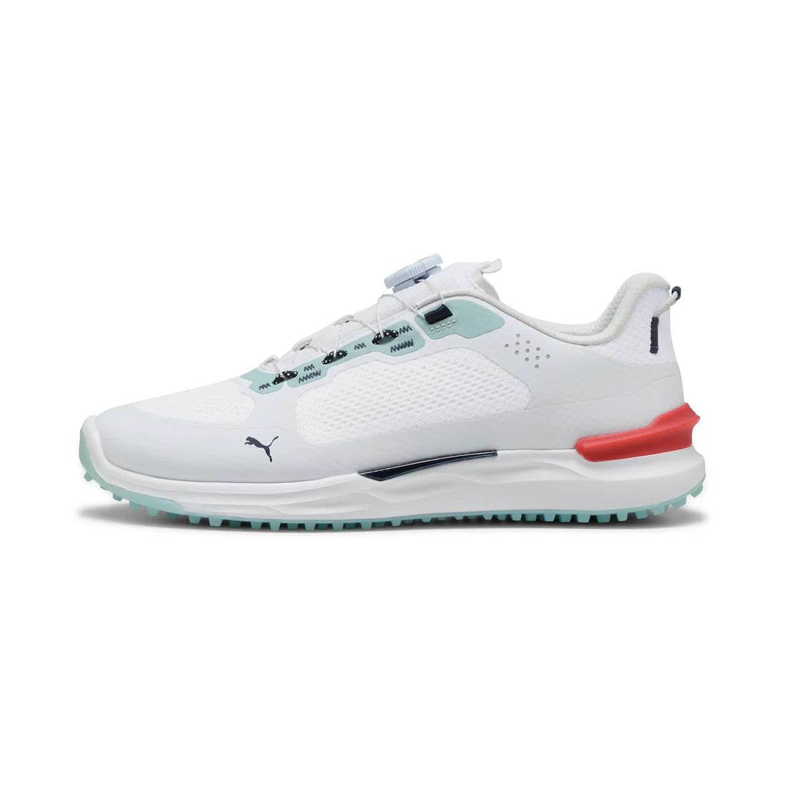 Puma Ignite Elevate 2 Disc Running Shoes for Men - Lightweight White & Mint Sneakers with Disc Closure System - Perfect for Jogging, Gym Workouts and Casual Wear