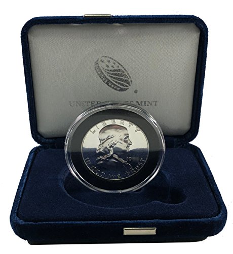 1958 P Franklin Silver Half Dollar GEM Proof 50C Coin - Rare Collectible in Air-Tite Capsule & Deluxe Display Box | Perfect for Coin Collectors, Investors & Gift Giving