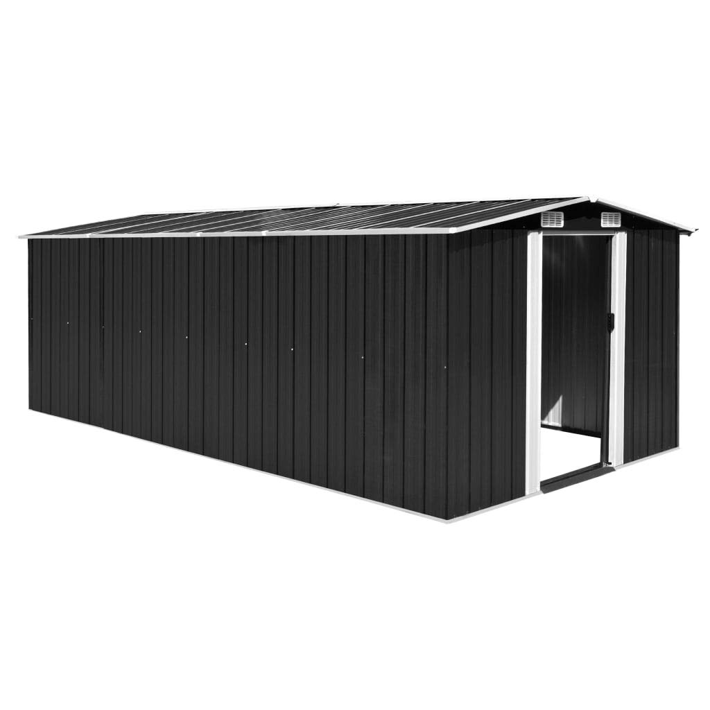 Outdoor Metal Storage Cabinet - Waterproof Garden Tool Shed with 4 Vents, Lockable Door & Slanted Roof for Backyard, Patio, Lawn - Perfect for Storing Gardening Tools, Outdoor Equipment & Seasonal Decorations