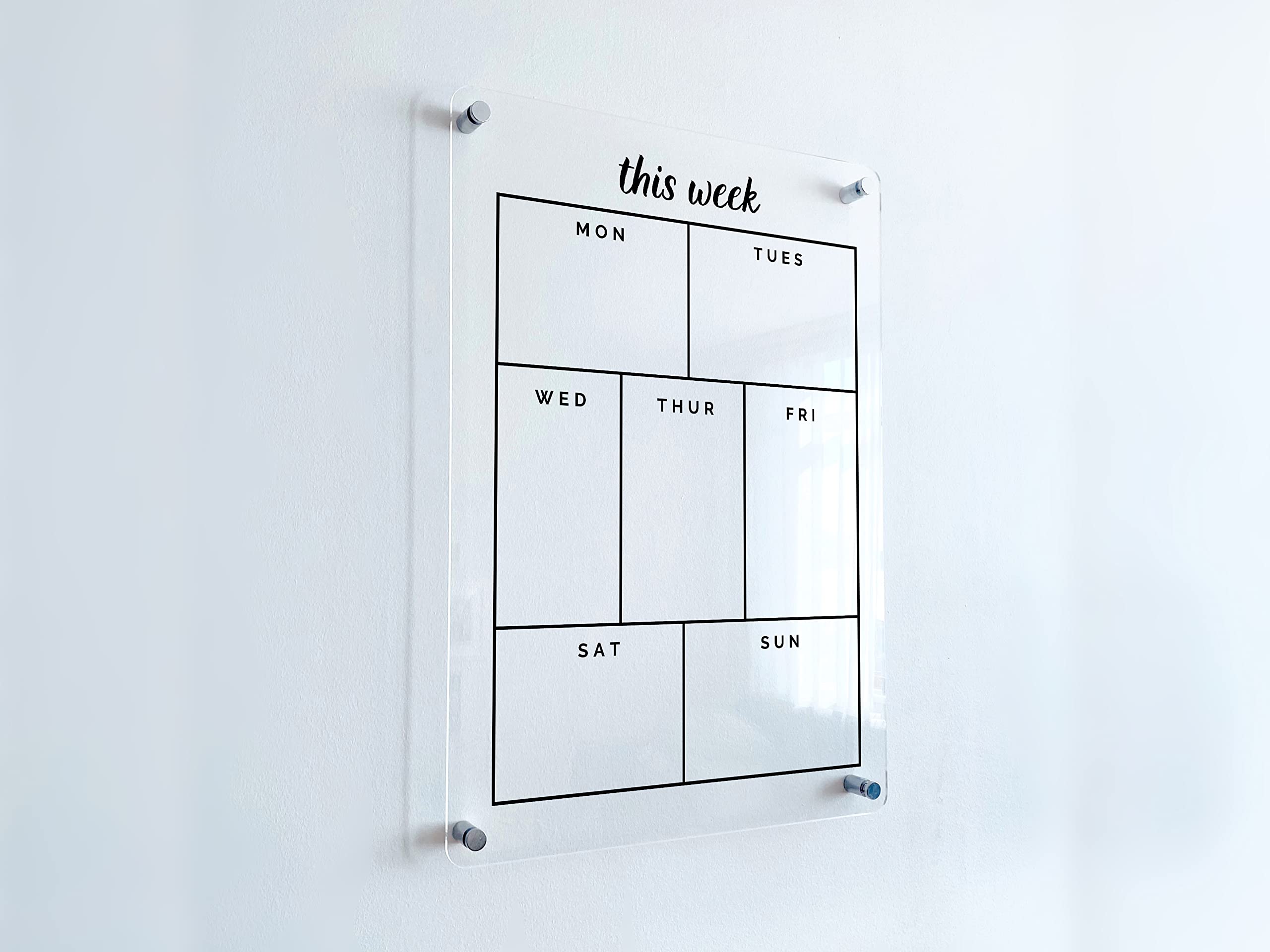2025 Personalized Acrylic Weekly Calendar - Custom Dry Erase Board Planner for Home & Office | Perfect Housewarming Gift & Work Organization Tool