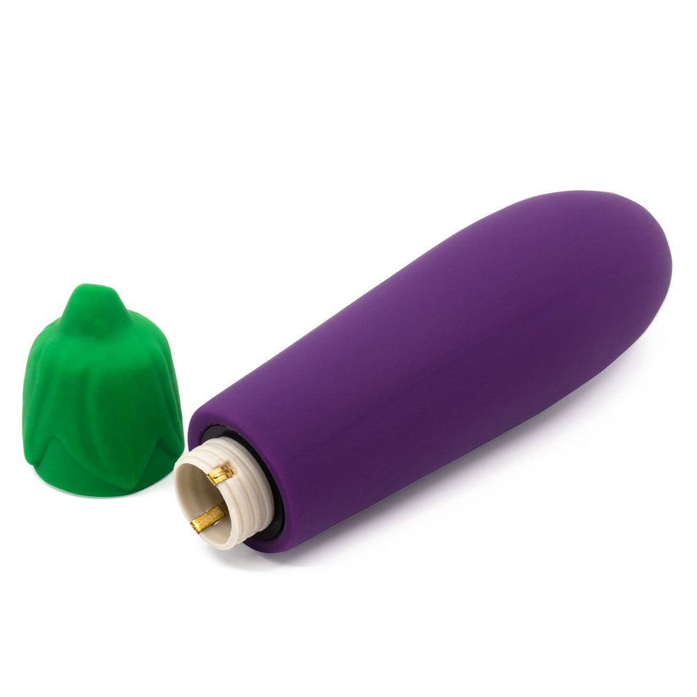 Emojibator Eggplant Emoji Mini Vibrator - Soft Silicone Personal Massager for Women, Discreet & Waterproof - Perfect for Travel, Couples Play & Solo Pleasure