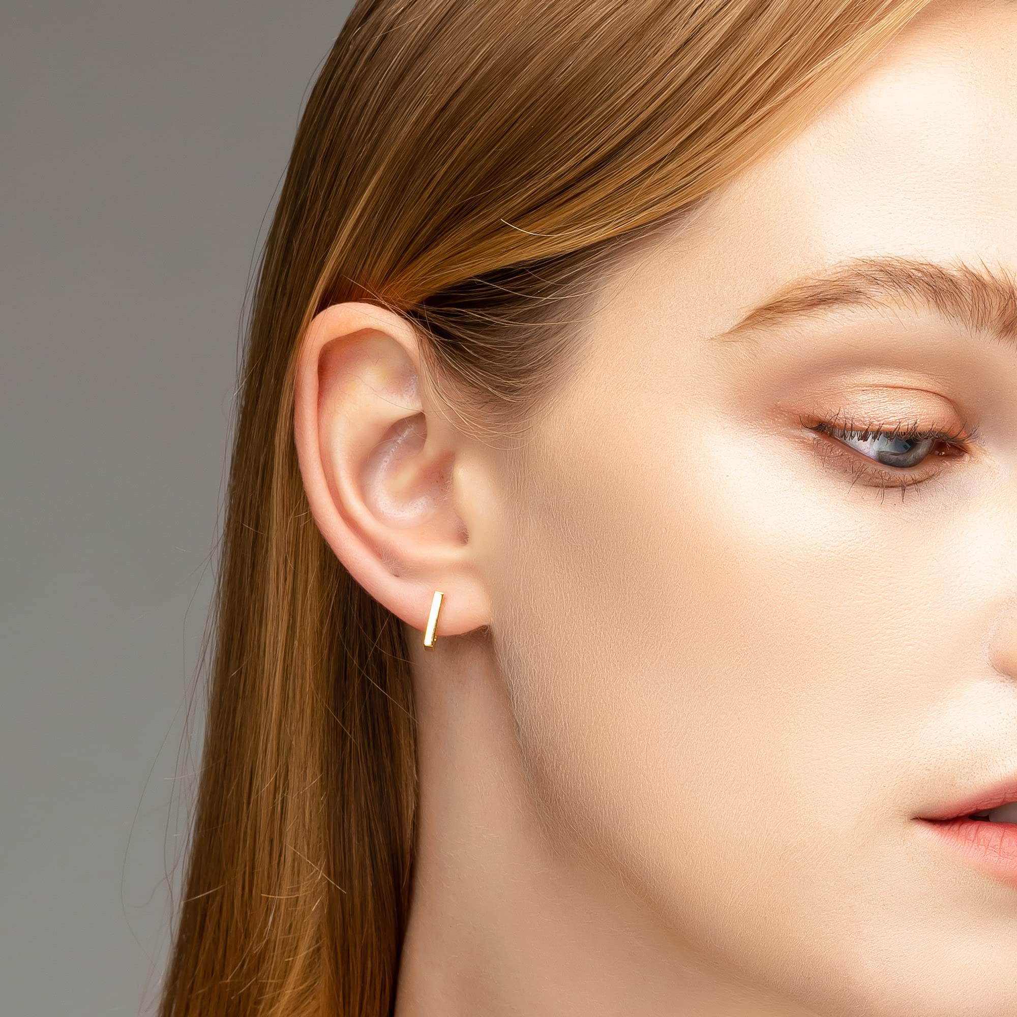 Elluna Hoop Earrings for Women - 14K Gold Plated Stainless Steel Circle Earrings | Hypoallergenic & Tarnish Resistant | Perfect for Everyday Wear, Parties & Gifts