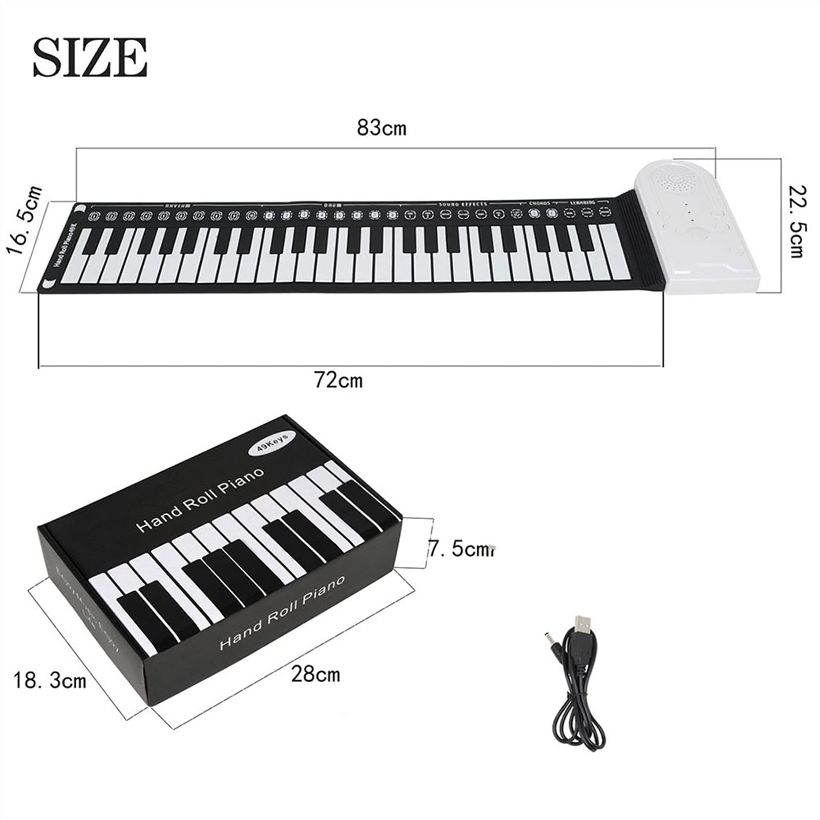 49-Key Foldable Piano Keyboard - Portable Electronic MIDI Keyboard with Built-in Speaker | Perfect for Travel, Home Practice & Live Performances