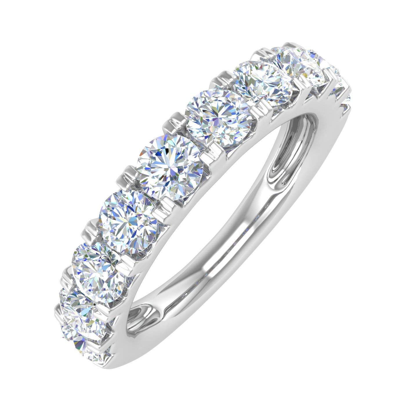 1.5 Carat Diamond Wedding Band Ring for Women in 14K Gold - SI1-SI2 Clarity, Elegant Bridal Jewelry for Engagement, Anniversary & Special Occasions
