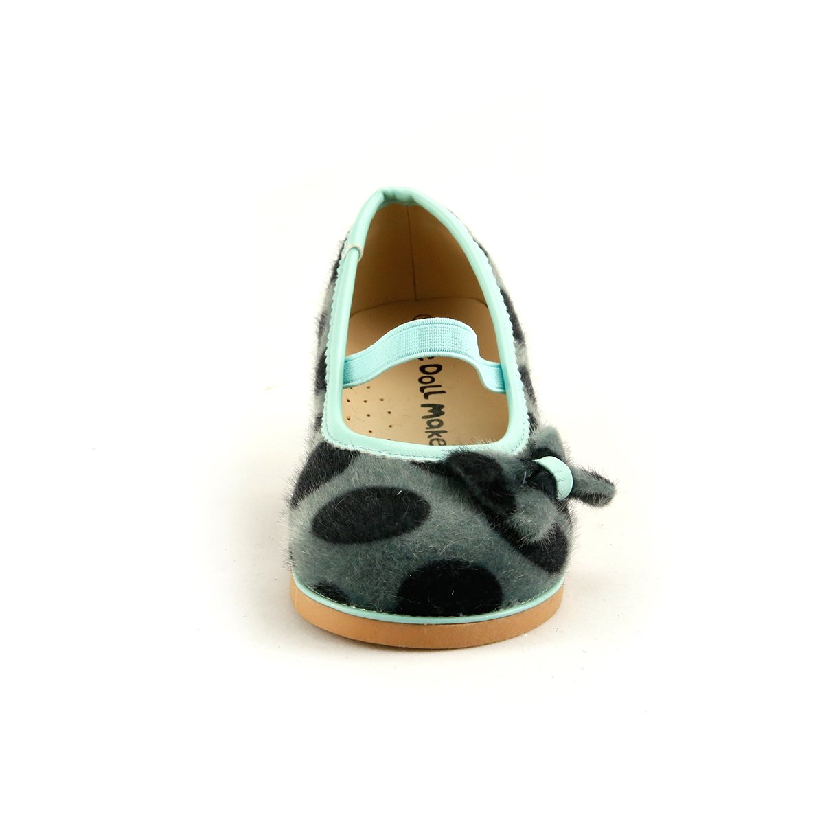 Polka Dot Mary Jane Flat Shoes for Girls - The Doll Maker Furskin Collection | Comfortable School Shoes & Party Dress Shoes for Toddlers