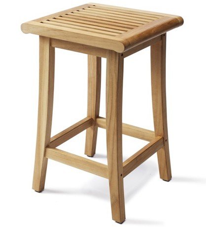 Premium Giva Grade-A Teak Wood Outdoor Bar Stool - Weather-Resistant Patio & Garden Seating for Poolside, Deck, and Backyard Entertaining