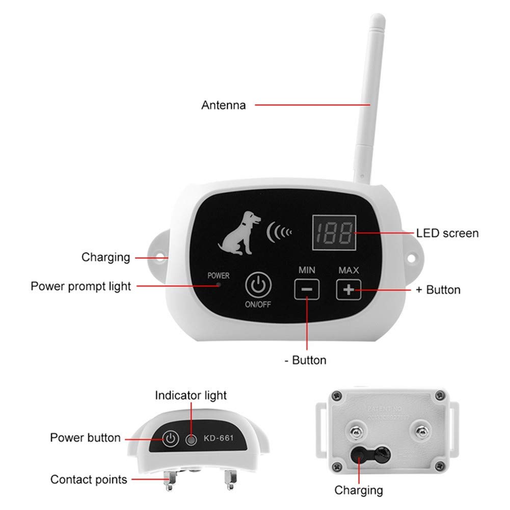 Wireless Dog Fence System - Safe Electric Pet Containment with Beep & Shock Modes, Waterproof Rechargeable Training Collar for Small Medium Large Dogs (1/2/3 Dogs) - Perfect for Backyard Training & Outdoor Pet Safety
