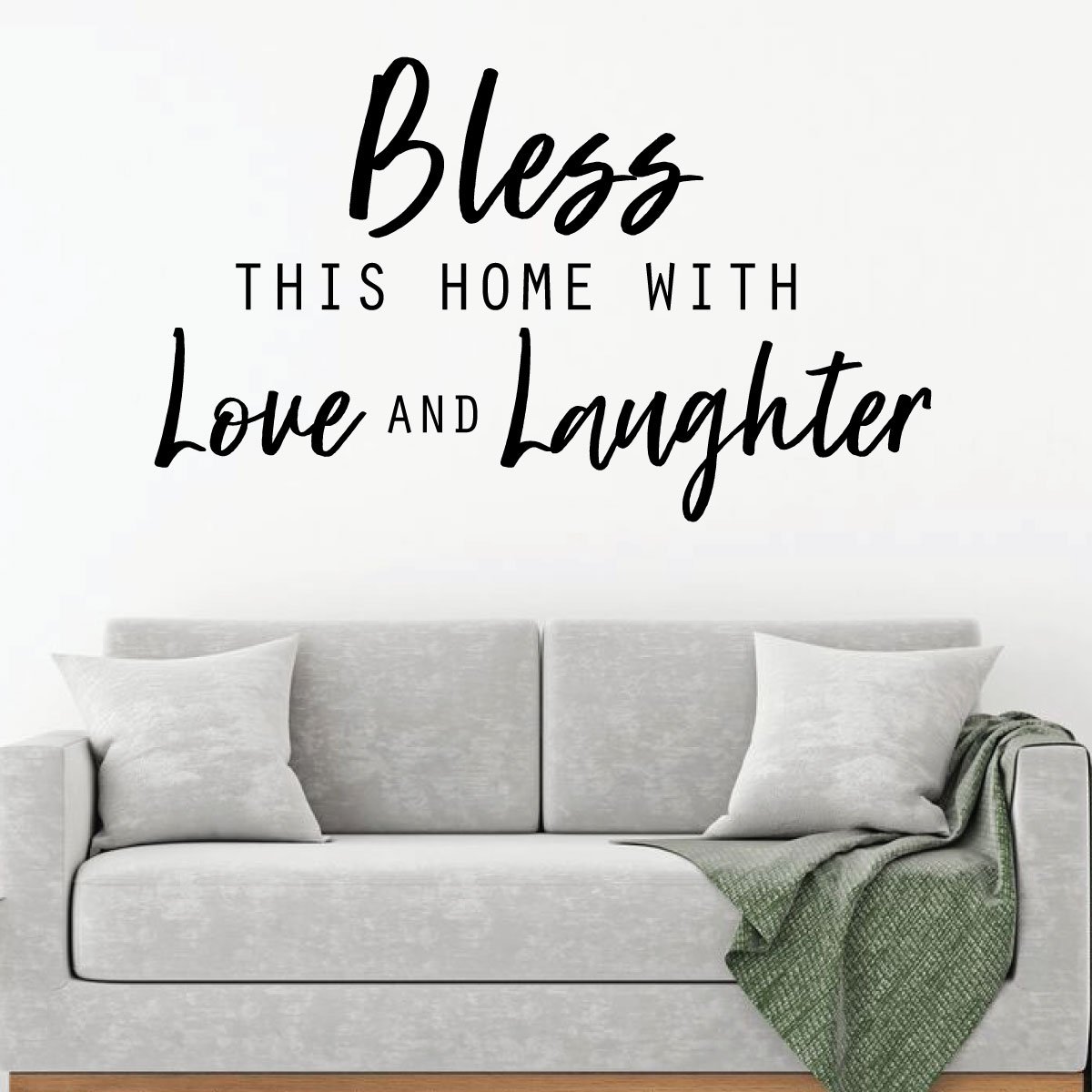 Family Wall Decal - Bless This Home - Removable Vinyl Art Sticker for Living Room, Bedroom & Nursery Decor - Perfect for Home, Apartment & Dorm Room Wall Decoration