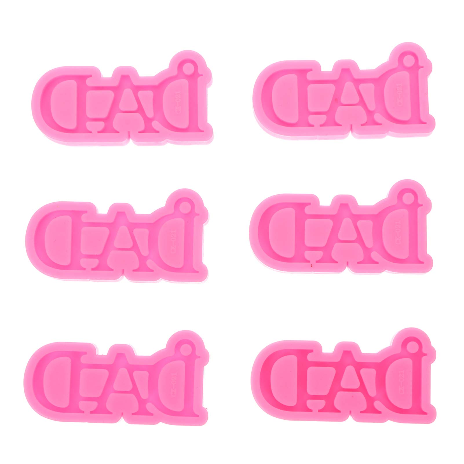 Amosfun 6pcs Silicone Keychain Molds for DIY Crafts - Father's Day Gift Making, Custom Keychains, Resin Art Projects (Perfect for Handmade Gifts, Party Favors & Home Decor)
