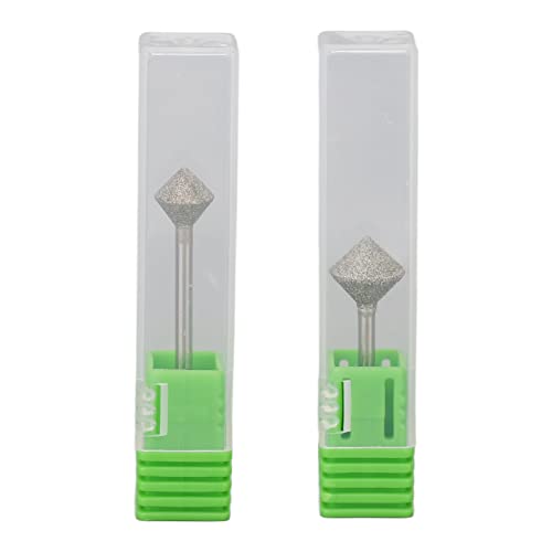Professional 2-Piece Diamond Nail Drill Bit Set for Electric Nail Files - Rotary Nail Grinding Heads for Manicure & Pedicure - Perfect for Nail Art, Acrylics & Gel Polish Removal - Salon & Home Use