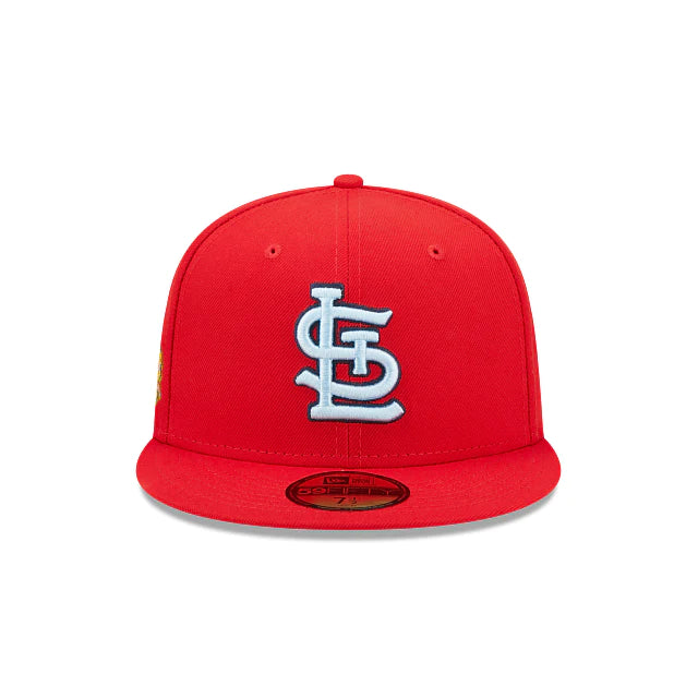 St. Louis Cardinals 2011 World Series Champions Cloud Under Red 59FIFTY Fitted Hat for Men - Official MLB Baseball Cap for Sports Fans & Game Day Outfits