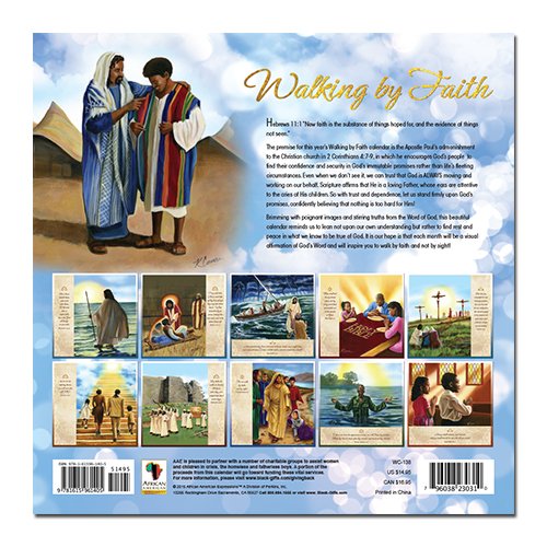 2016 Walking By Faith Christian Wall Calendar - Inspirational Daily Scripture & Prayer Planner for Home, Office, Church | Perfect Gift for Religious Holidays