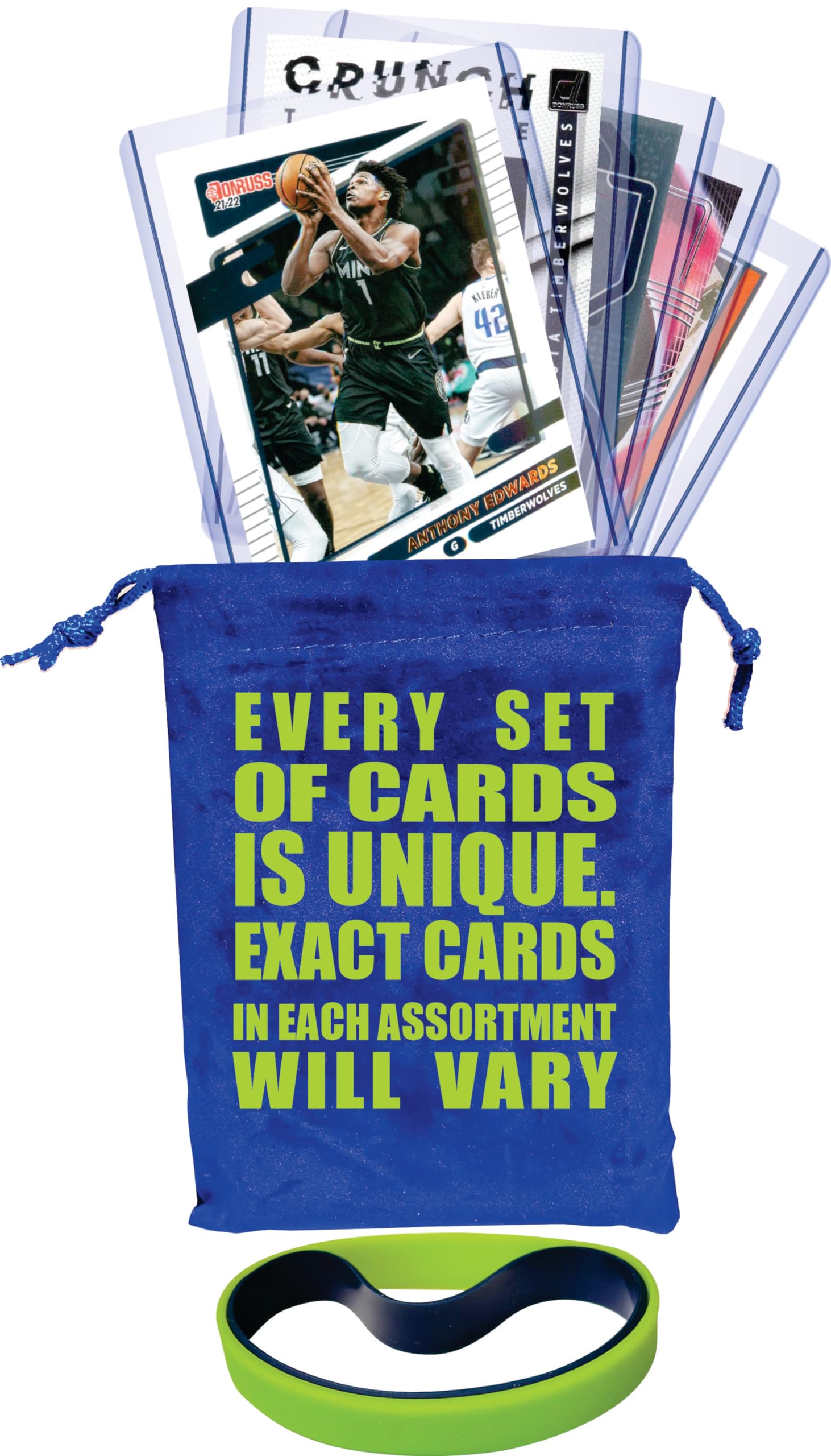 Anthony Edwards (5) Assorted Basketball Cards Gift Pack - Minnesota Timberwolves Player Collection - Perfect for Collectors, Fans & Sports Memorabilia Gifts