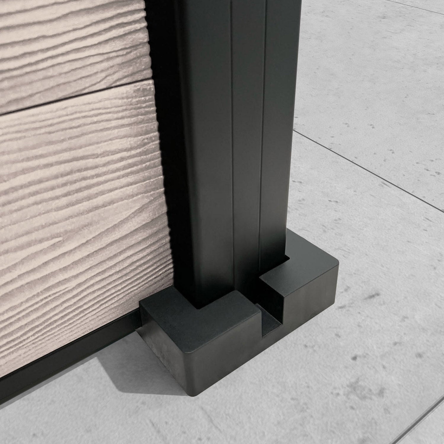 Classic High Wave Fence Panel - Mid Stone Color - Durable Aluminum Posts for Backyard Privacy & Garden Security | Perfect for Residential & Commercial Properties