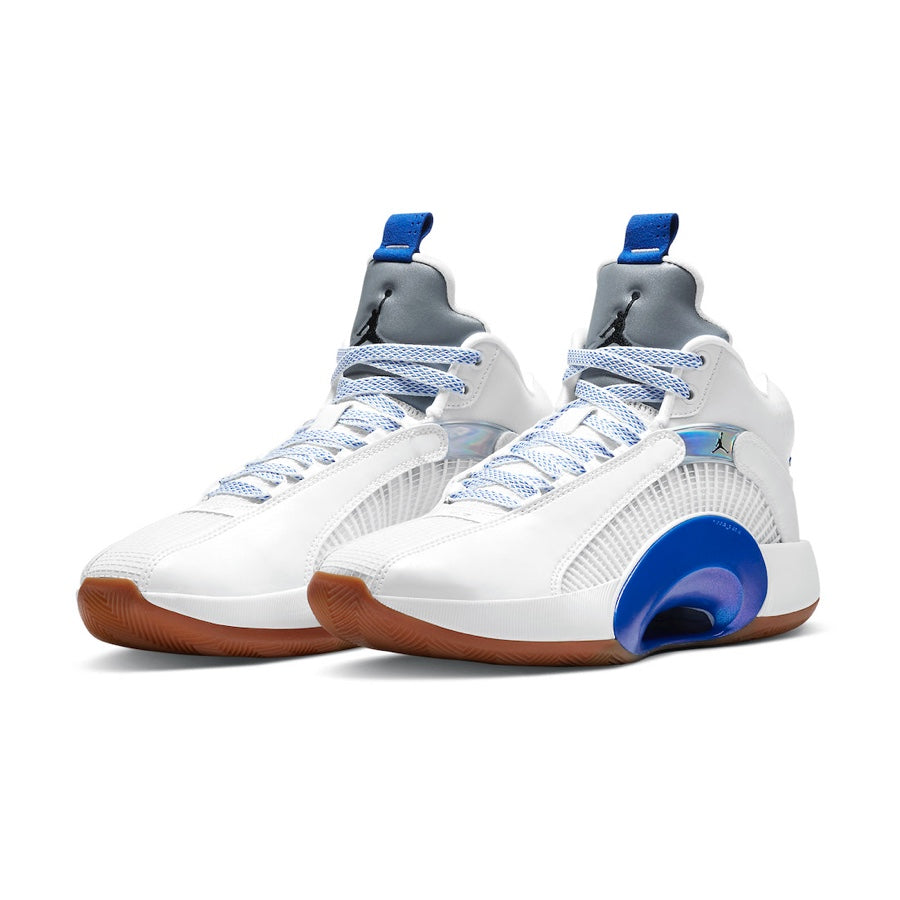 Air Jordan 35 Sisterhood Basketball Shoes - White/Black/Hyper Royal Gum for Women | Perfect for Court Performance & Casual Streetwear