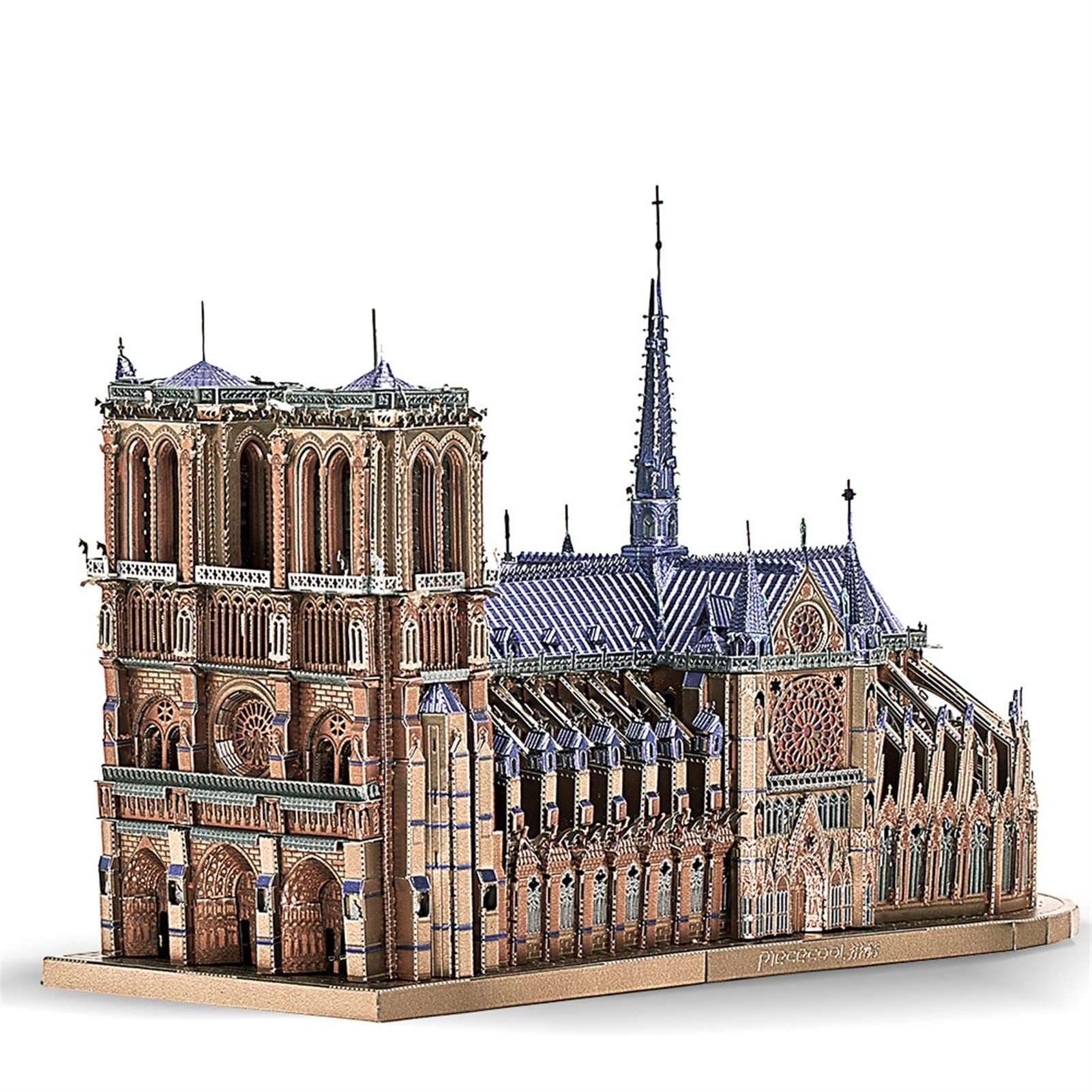 3D Metal Puzzle DIY Kit - Notre Dame Cathedral Paris Famous Building Model for Adults | Creative Brain Teaser & Stress Relief Toy | Perfect Birthday Gift, Home Decor, and Collectible for Puzzle Enthusiasts