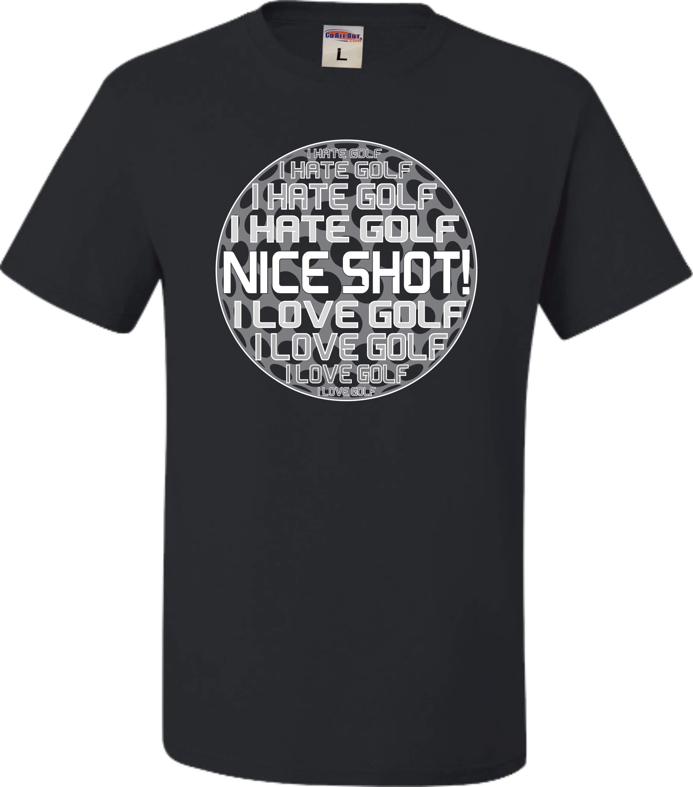 Funny Golf T-Shirt for Men & Women - 'I Hate Golf Nice Shot' & 'Circle of Life' Humor - Perfect Golf Gift & Casual Wear for Golf Lovers, Parties & Everyday Outfits