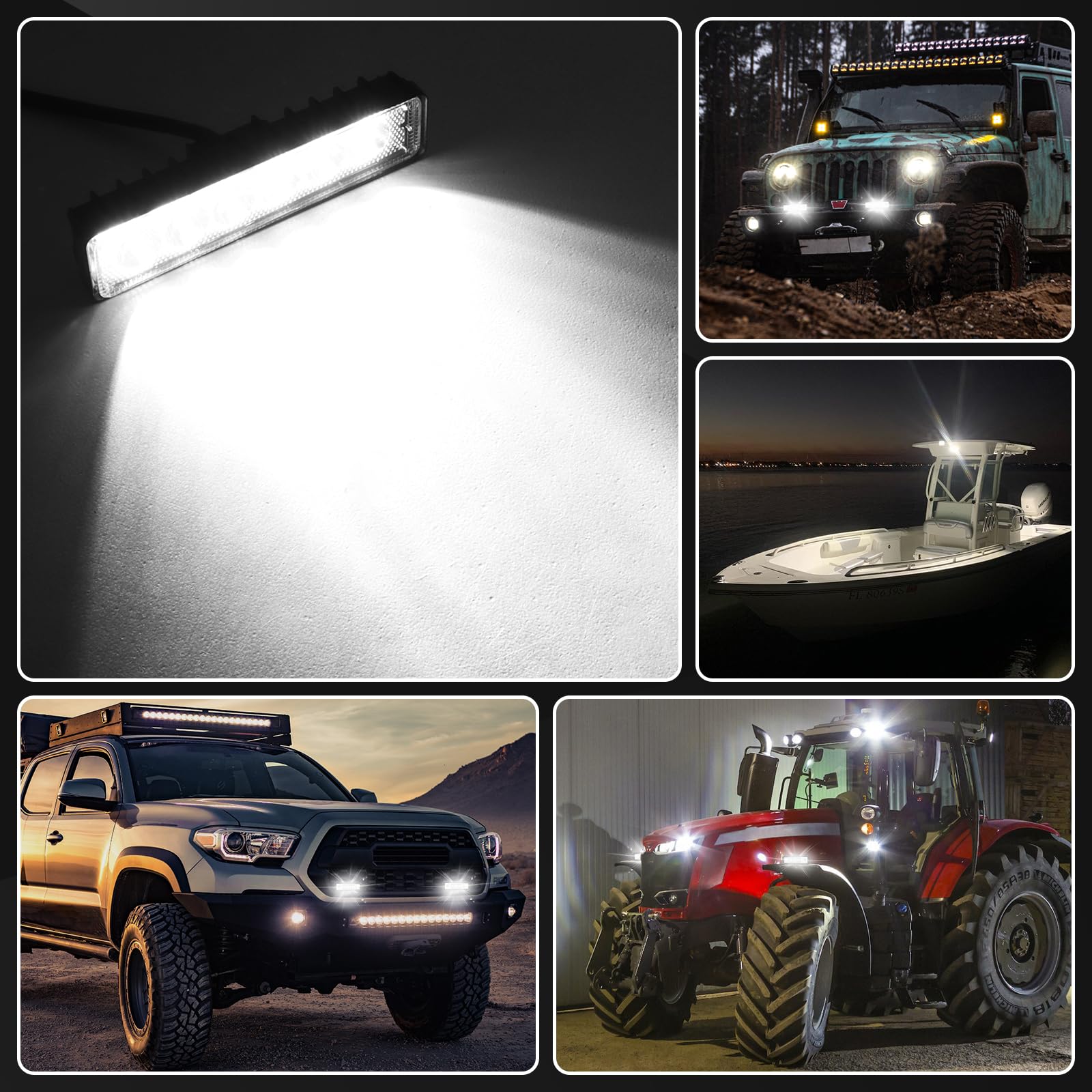 SKYWORLD 2Pcs 6 Inch LED Light Bar 18W Mini Spot Beam Offroad Lights - Waterproof IP67 Fog Lights for Cars, Trucks, ATVs, UTVs - Perfect for Night Driving, Off-Roading & Outdoor Adventures