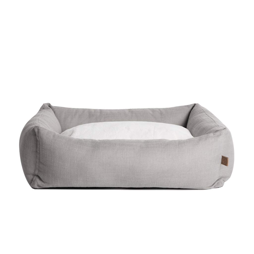 **XMSG Orthopedic Dog Bed for Medium Dogs & Cats - Soft Washable Pet Sofa Bed with Removable Cover - Warm Kennel Cushion for Joint Support - Perfect for Living Room, Bedroom & Pet Travel (Gray)**