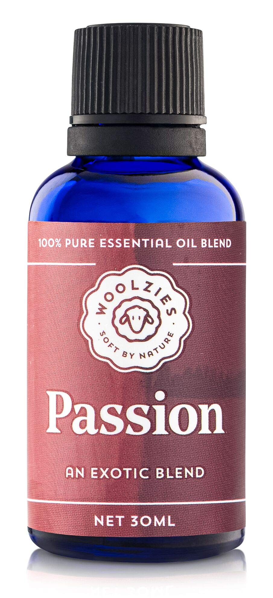 Woolzies 100% Pure Natural Passion Essential Oil Blend - 1 Fl Oz Aromatherapy Oil for Relaxation, Massage & Diffuser Use