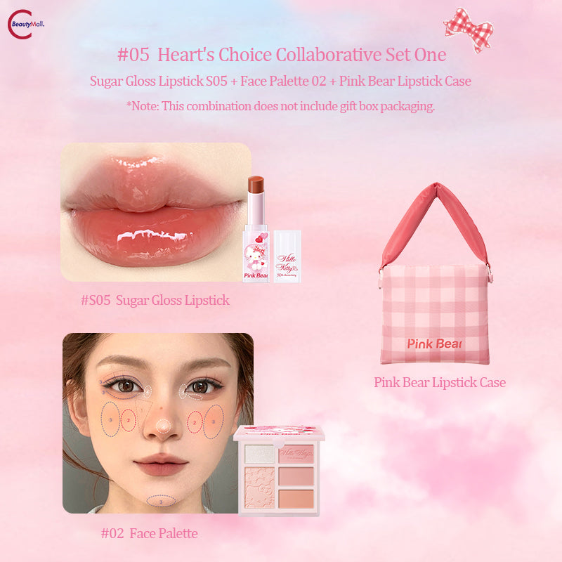 Pink Bear x Hello Kitty Collab Nourishing Lipstick Gift Set - Hydrating & Moisturizing Lip Care for Daily Use, Gifts & Special Occasions
