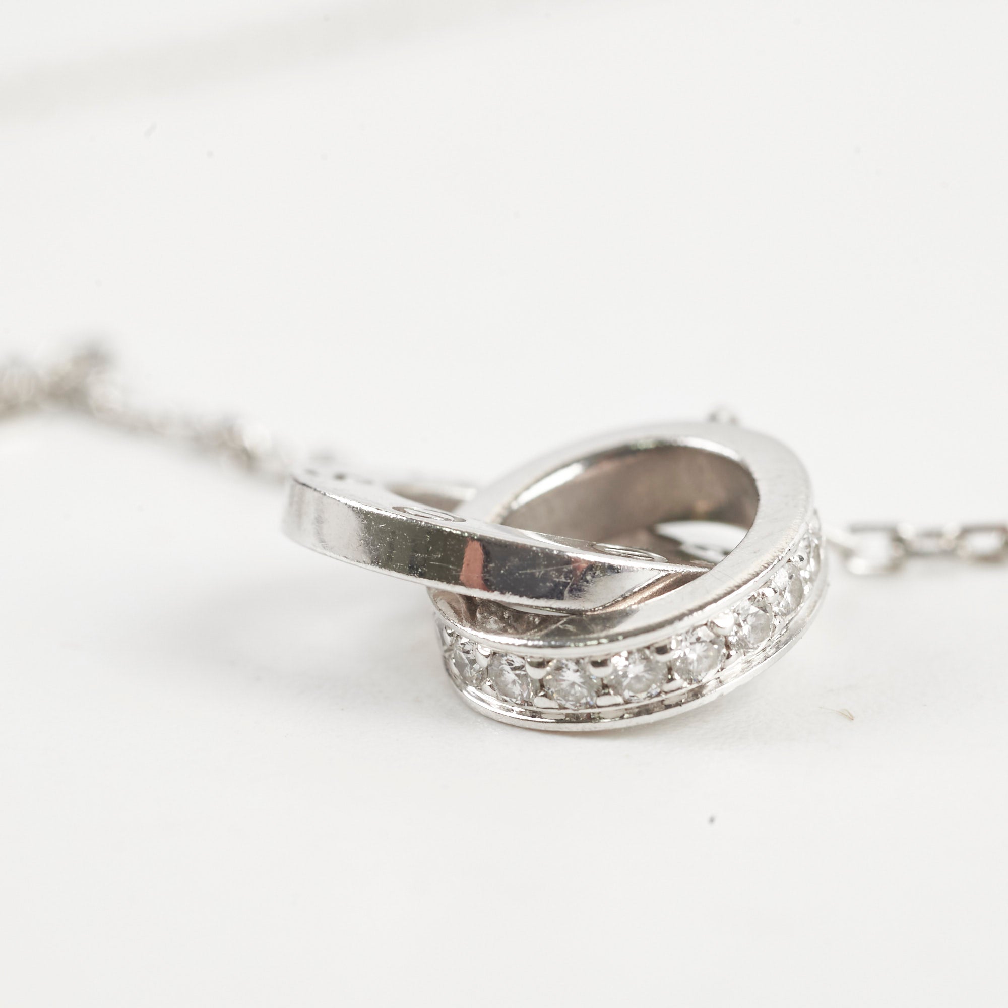 Cartier Love Necklace in 18K White Gold with Diamonds - Elegant Jewelry Gift for Women, Perfect for Anniversaries & Special Occasions