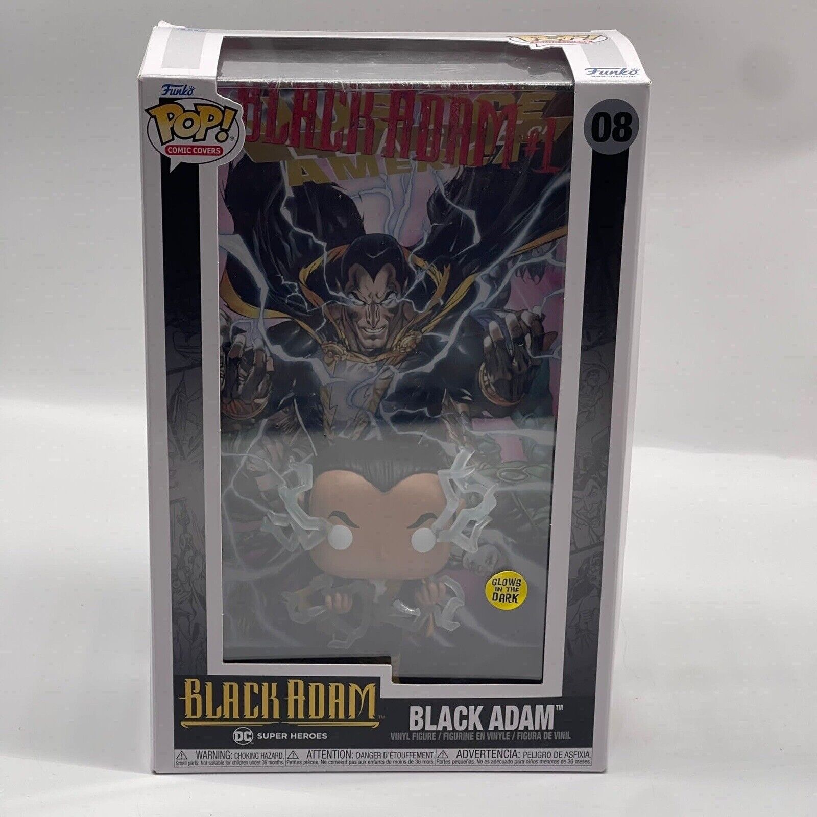 Black Adam Glow in The Dark #08 Funko Pop Vinyl Figure - DC Comics Collectible for Movie Fans & Home Display