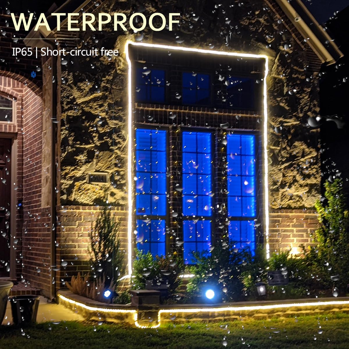 26FT Warm White LED Rope Lights - Indoor/Outdoor Waterproof String Lights with Connector for Bedroom, Garden, Deck, Christmas, Party & Holiday Decorations - Perfect for Home, Patio and Special Events Lighting