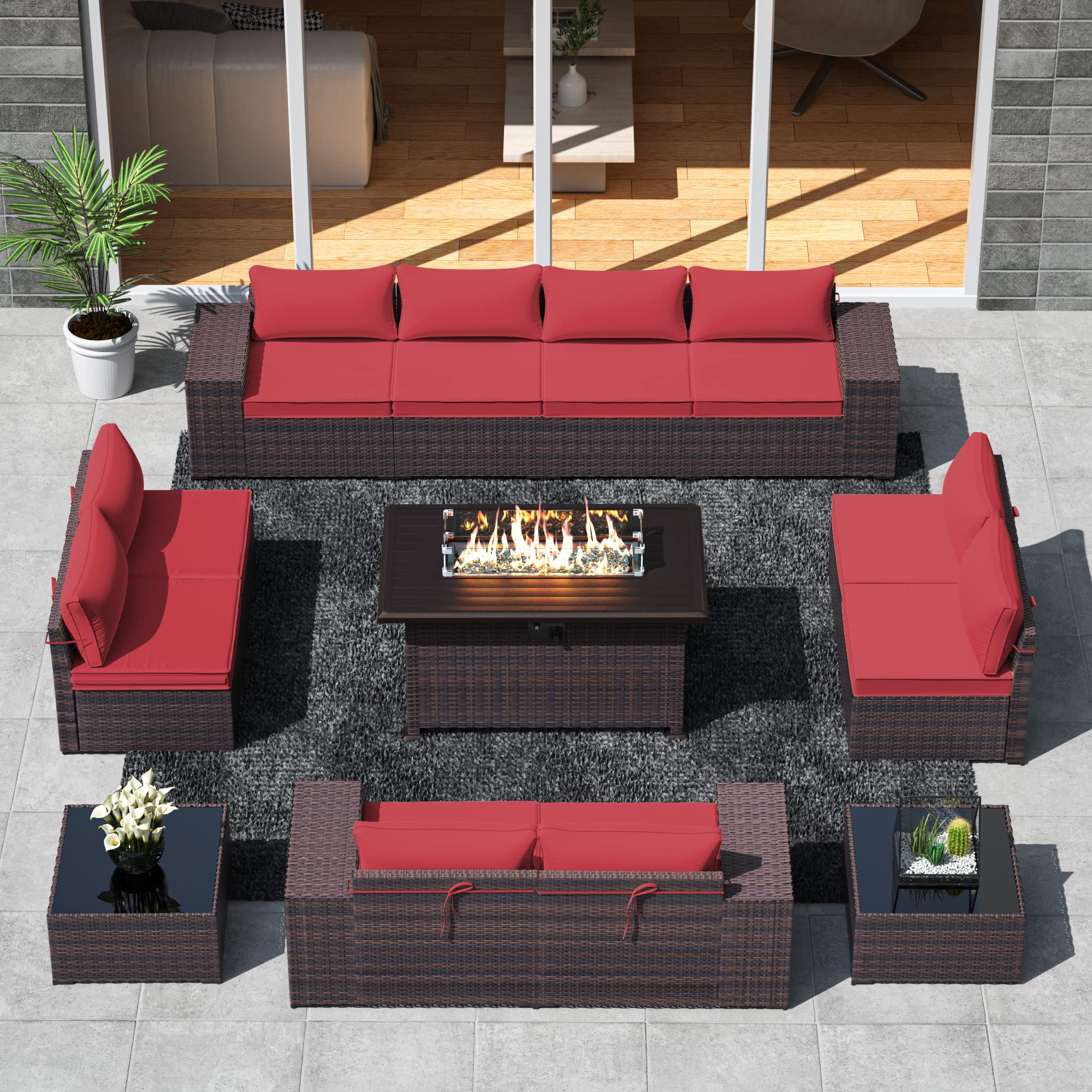 13-Piece Outdoor Patio Furniture Set with 43