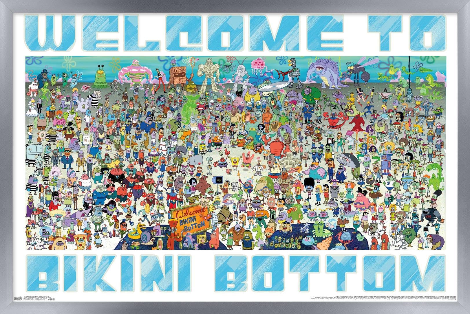 Trends International Nickelodeon SpongeBob SquarePants - Every Character Ever 19 Wall Poster, 14.725