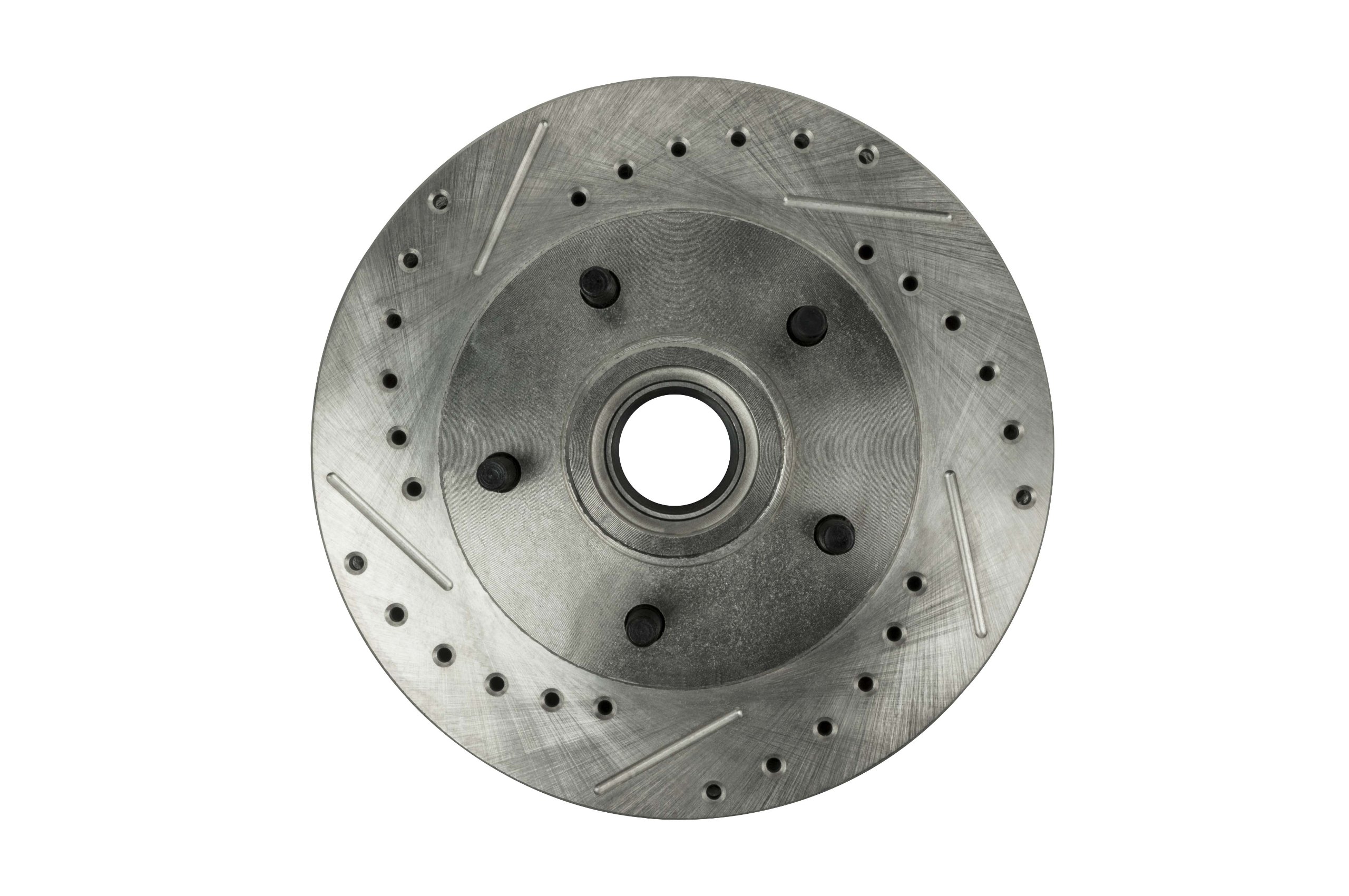 BR08ZDC Front Drilled & Slotted Zinc Brake Rotors - High-Performance Braking for Cars, Trucks & SUVs - Ideal for Racing, Towing & Daily Driving
