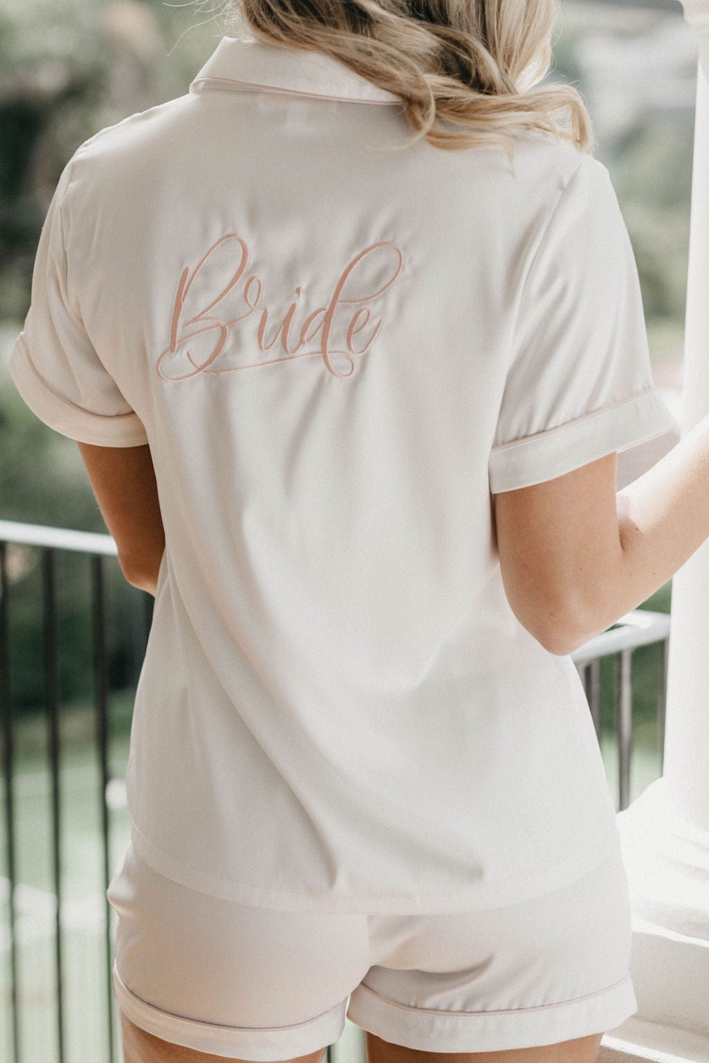 White With Blush Pink Piping
