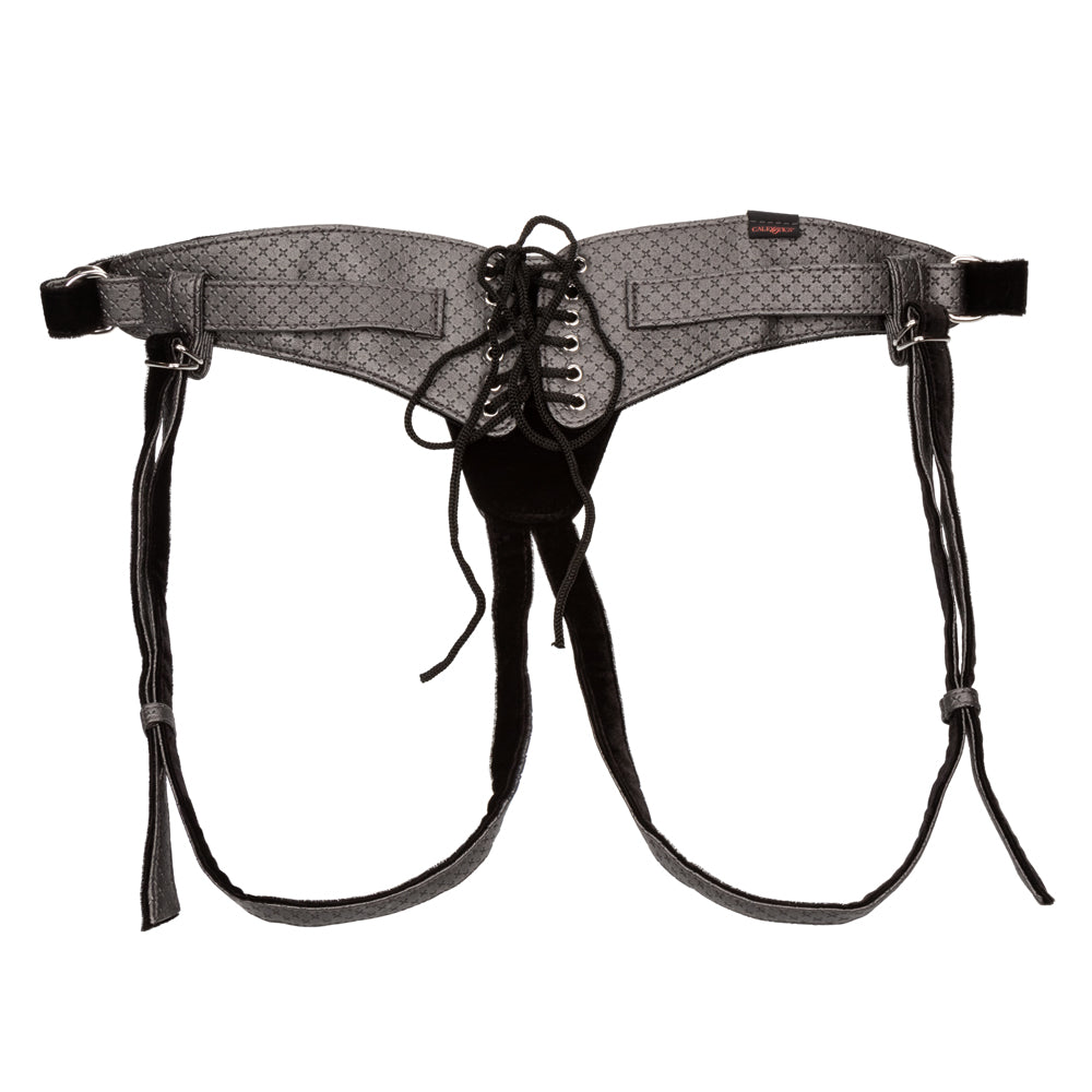 Regal Queen Corset Lace-Up Strap-On Harness for Women - Elegant Royal Style BDSM Bondage Gear for Couples & Role Play