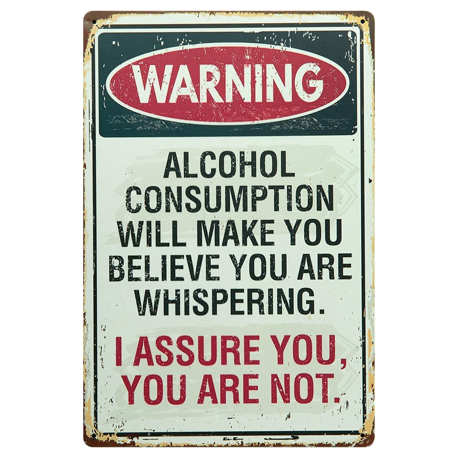 Vintage ERLOOD Metal Tin Sign - Retro Coffee & Bar Wall Decor 12x8 Inches - Perfect for Cafe, Kitchen, Pub, and Man Cave Decorations