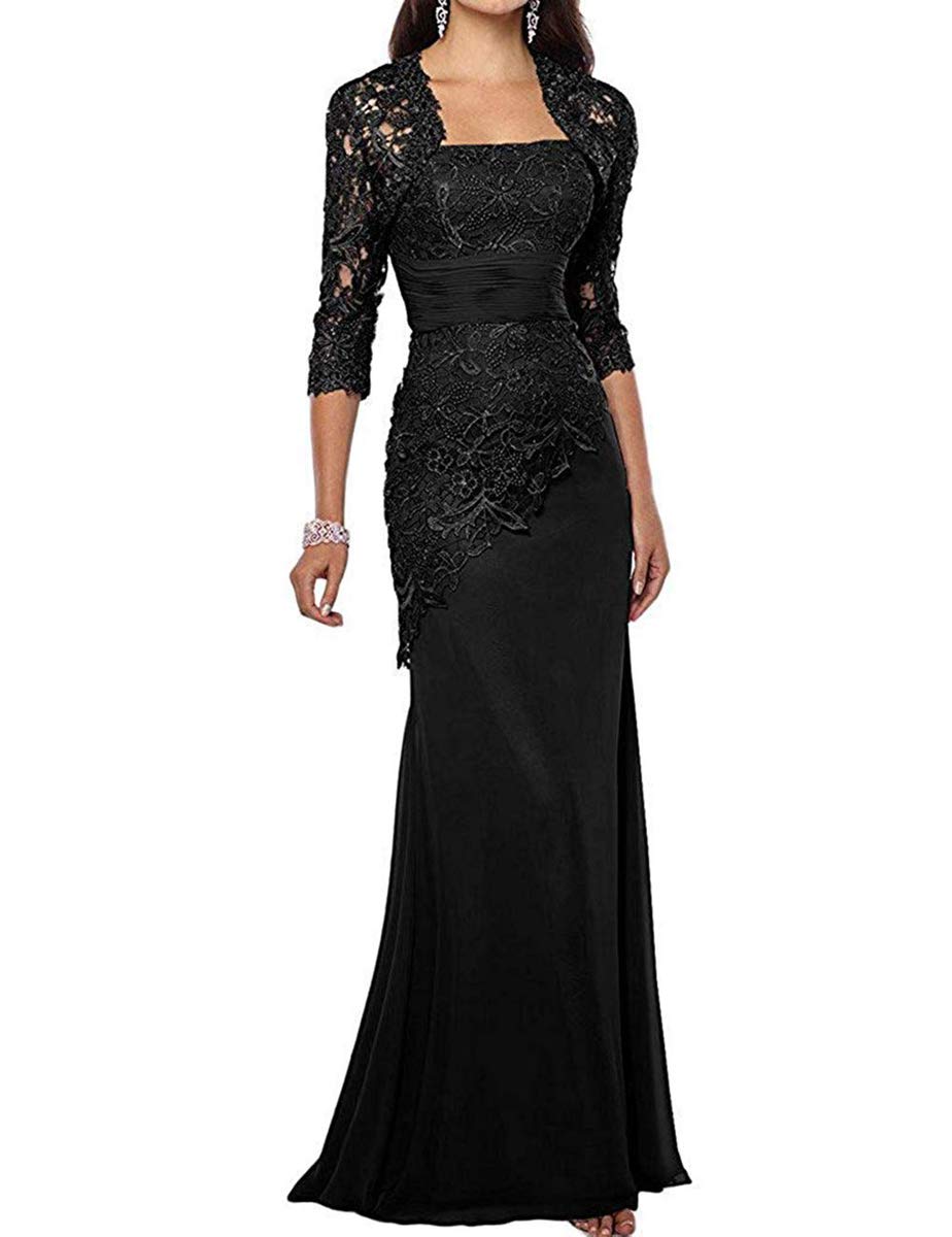Elegant Long Mother of the Bride Dresses with Lace Jacket - 2 Piece Formal Gowns for Women (MM001) | Perfect for Weddings, Special Occasions & Evening Events