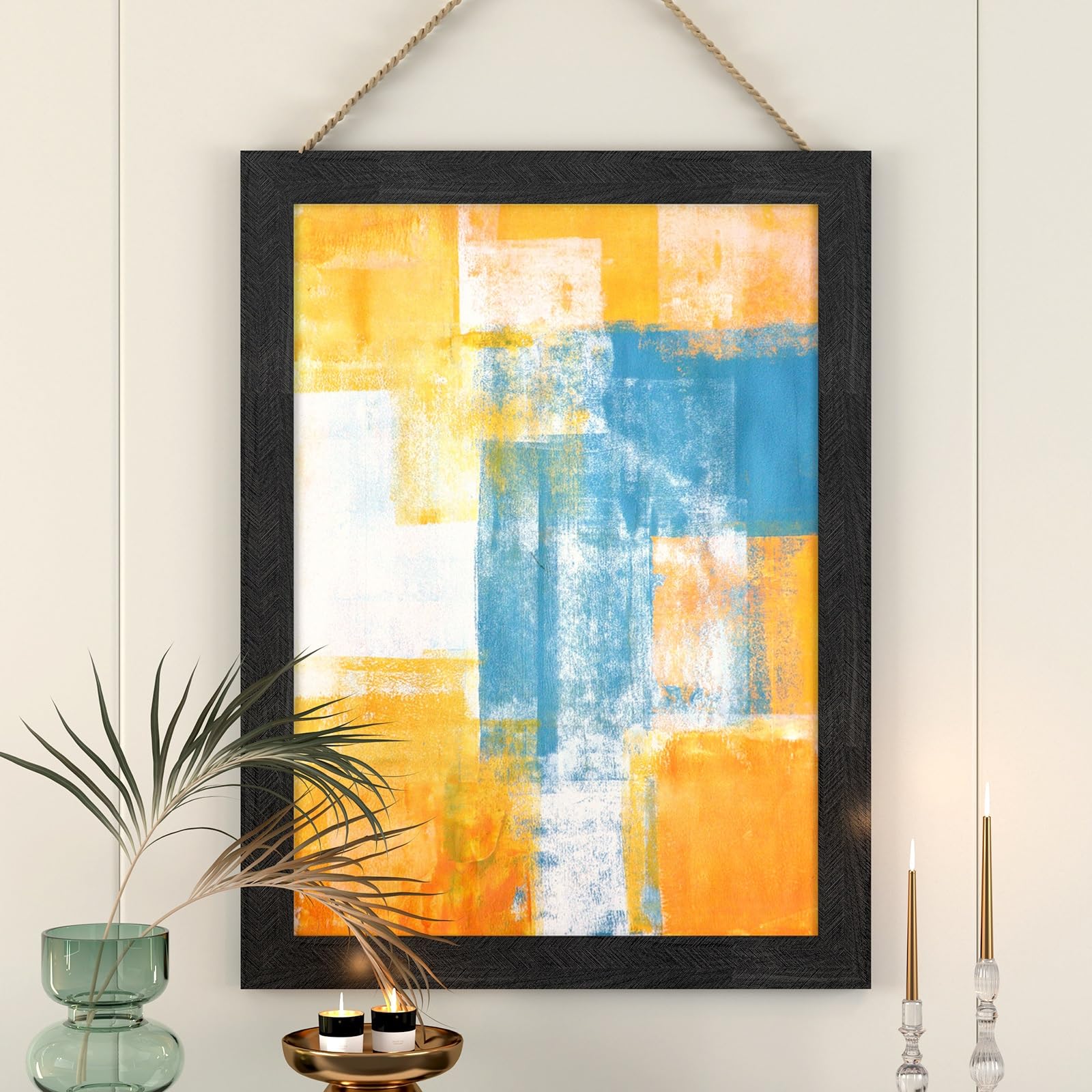 YENHOME Black Wood Grain Peel and Stick Wallpaper Border - 3
