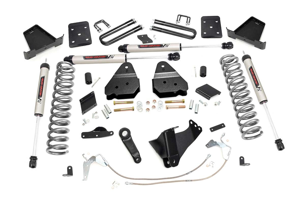 6 Inch Lift Kit for Ford F-250 Super Duty 4WD (2011-2014) | Gas Compatible | No Overload | Version 2 | Part #53370 | Off-Road & Truck Enhancement Upgrade