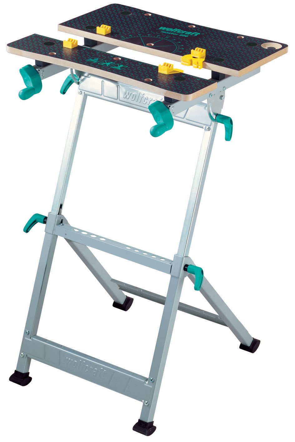 Wolfcraft Master 600 Adjustable Height Workbench & Clamping Table 6182000 - Perfect for Woodworking, DIY Projects & Garage Workshops
