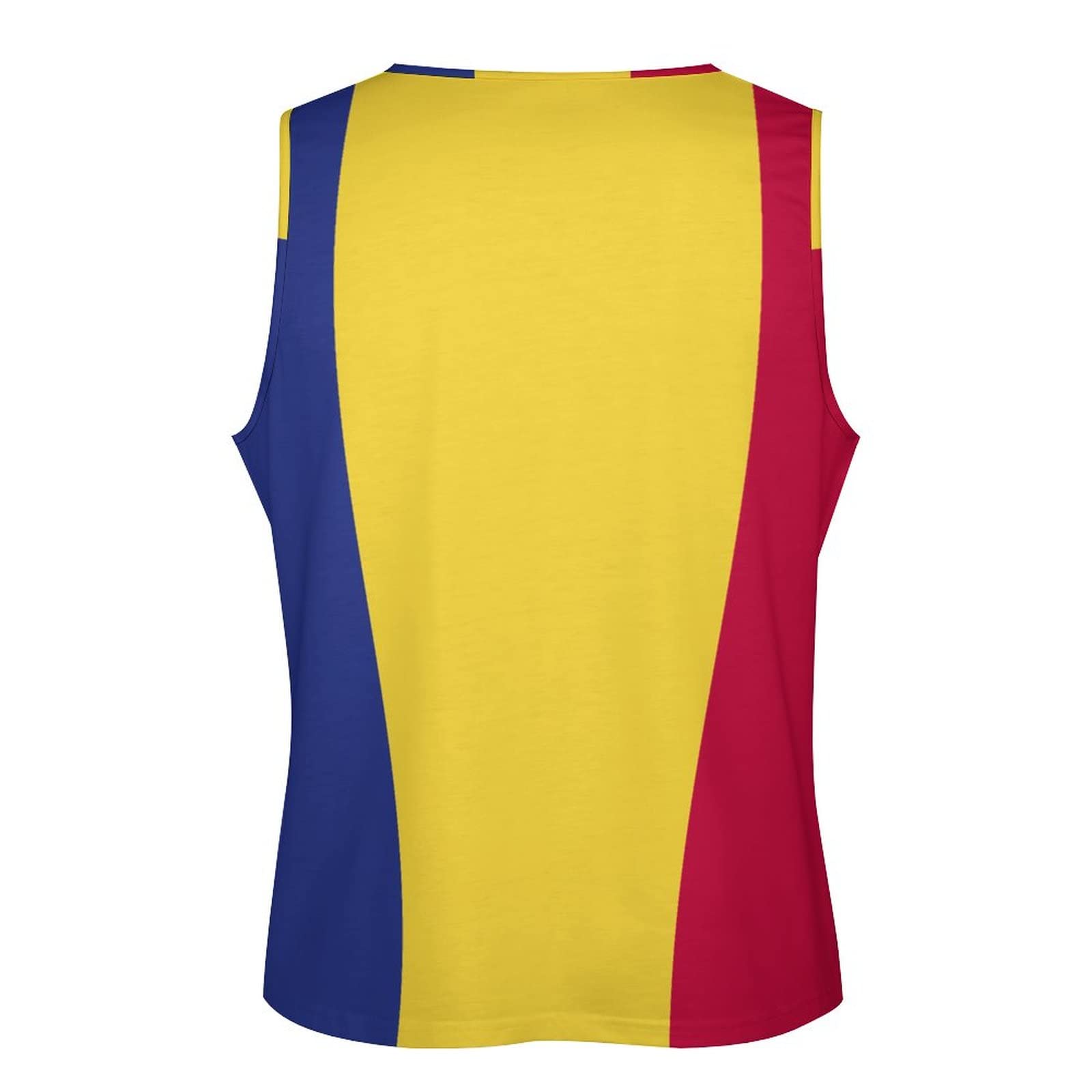 Romanian Flag Tank Top for Men - Quick Dry Gym Shirt for Workouts & Summer